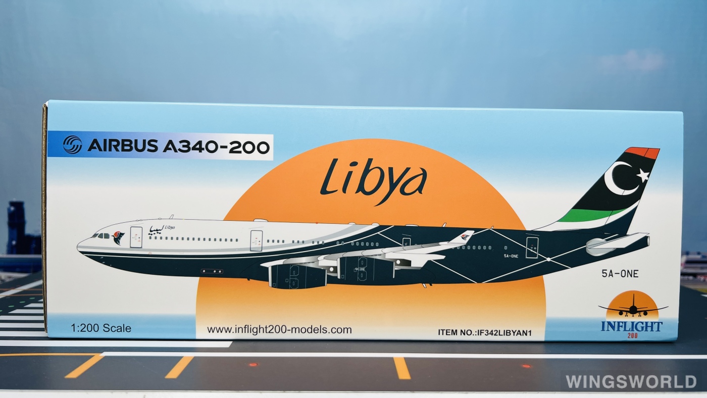 Inflight200 1:200 IF342LIBYAN1 Libya Government 利比亚政府 Airbus A340-200 5A-ONE
