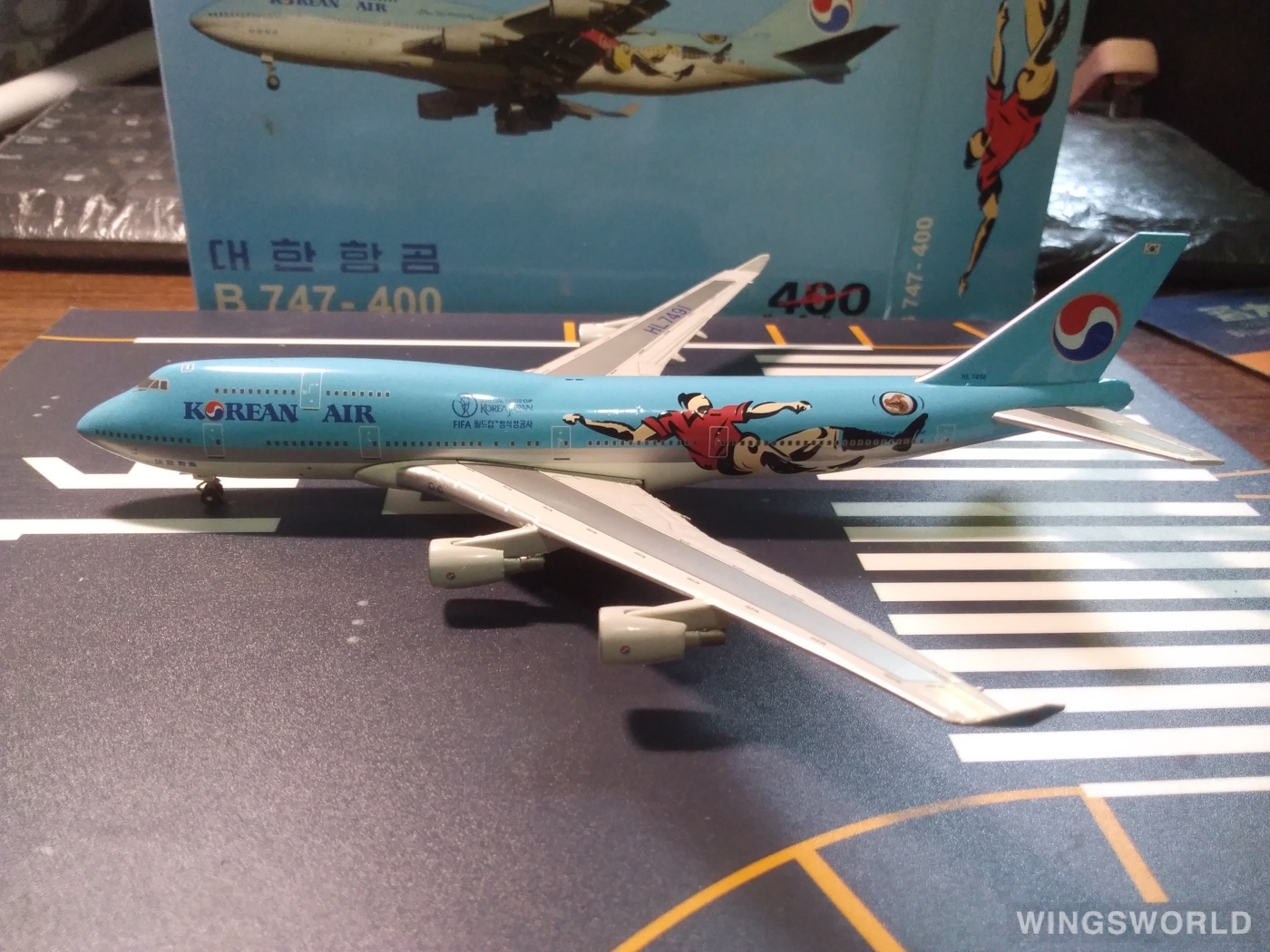 Big Bird 1:400 BB4-2005-007 Korean Air 大韩航空 Boeing 747-400 HL7491