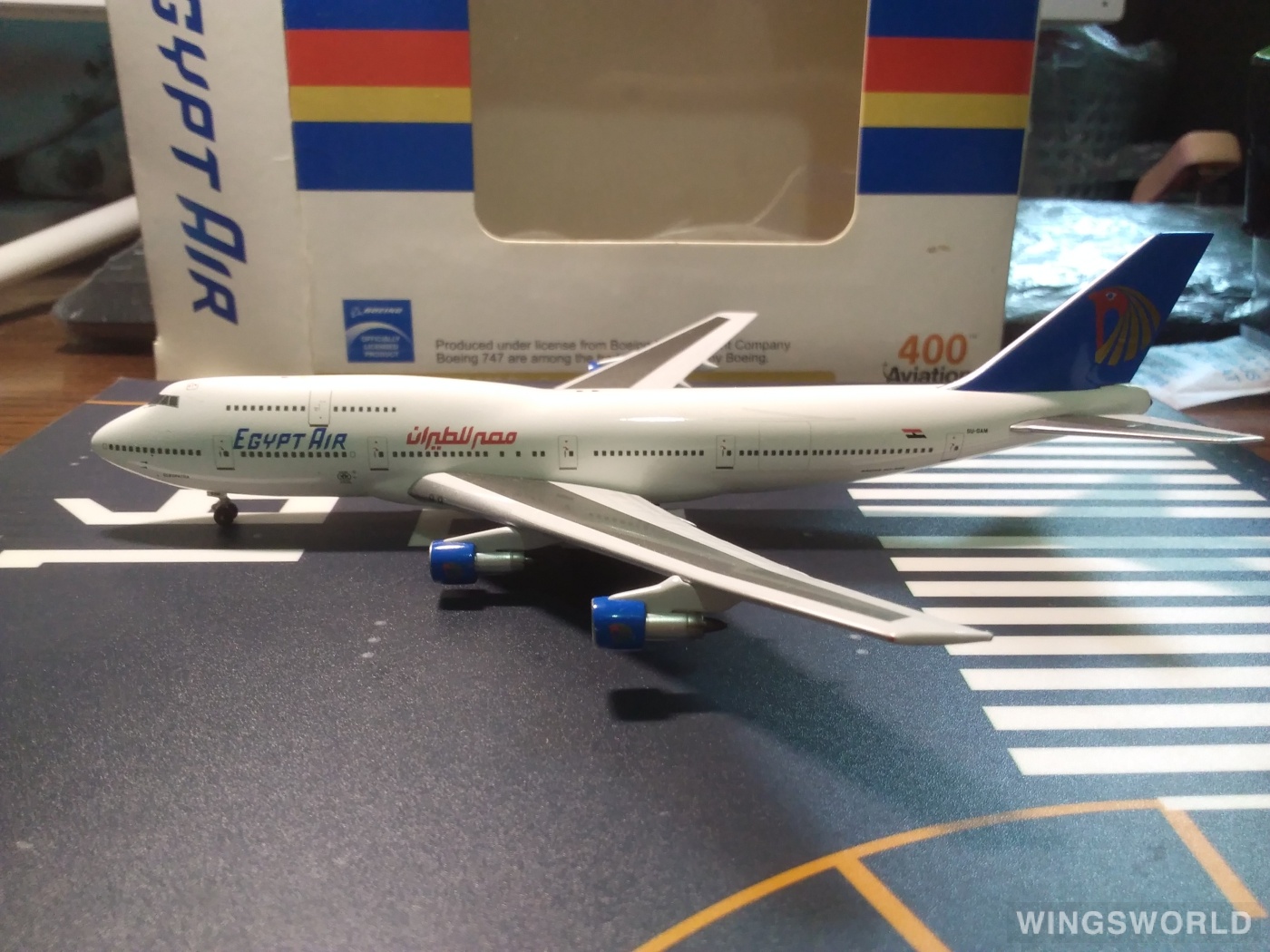 Aviation400 1:400 AV4743002 EgyptAir 埃及航空 Boeing 747-300 SU-GAM