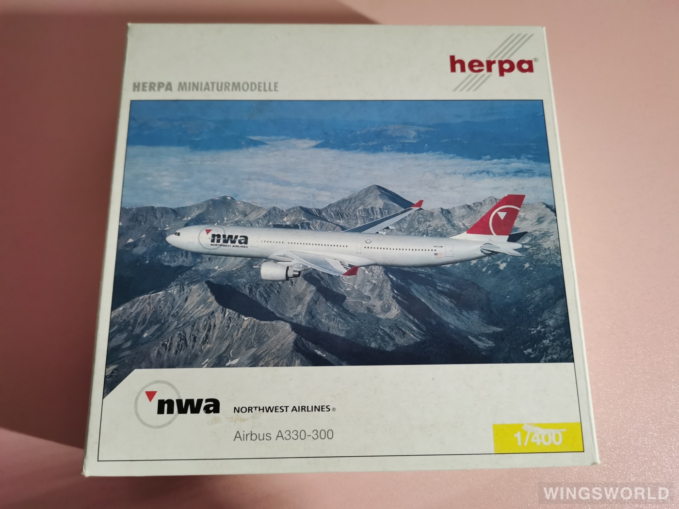 Herpa 1:400 560962 Northwest Airlines 美国西北航空 Airbus A330-300 N802NW