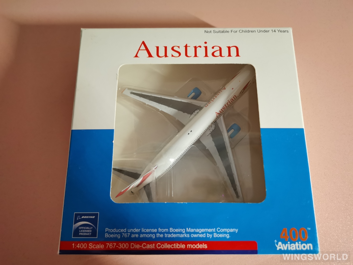 Aviation400 1:400 AV4763007 Austrian Airlines 奥地利航空 Boeing 767-300 OE-LAE