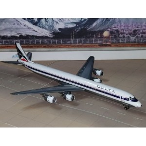 Delta Air Lines 达美航空 Douglas DC-8 N1304L Widget colors. Polished fuselage. With rolling gears. GJDAL779 Geminijets 1:400