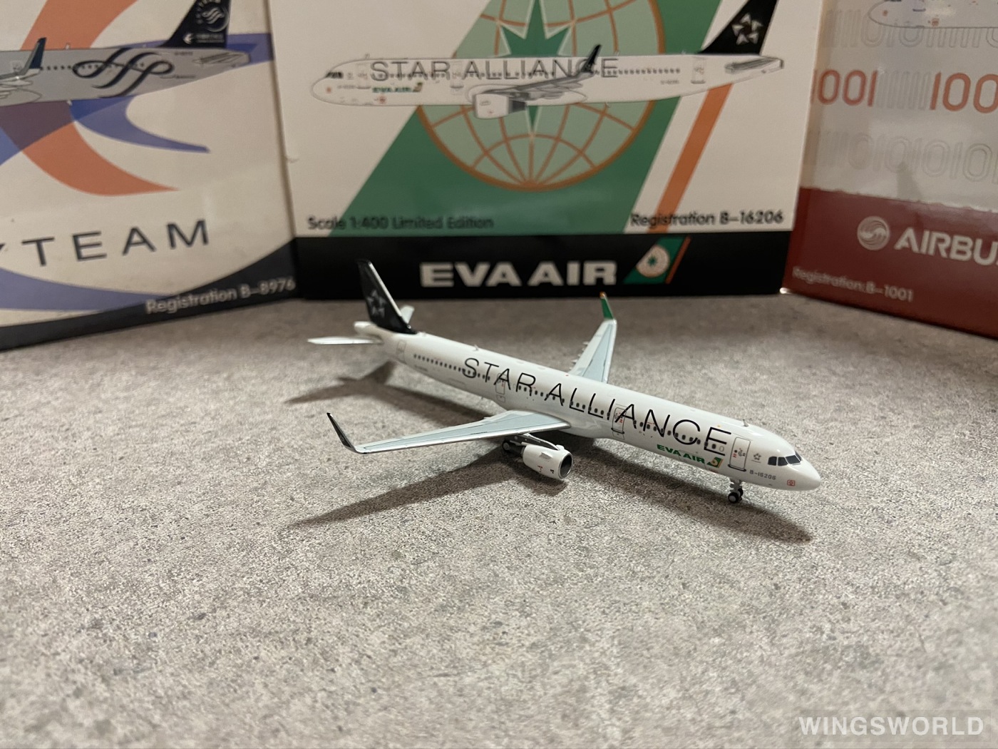 HYJLwings 1:400 HYJL81034 EVA Air 长荣航空 Airbus A321 B-16206