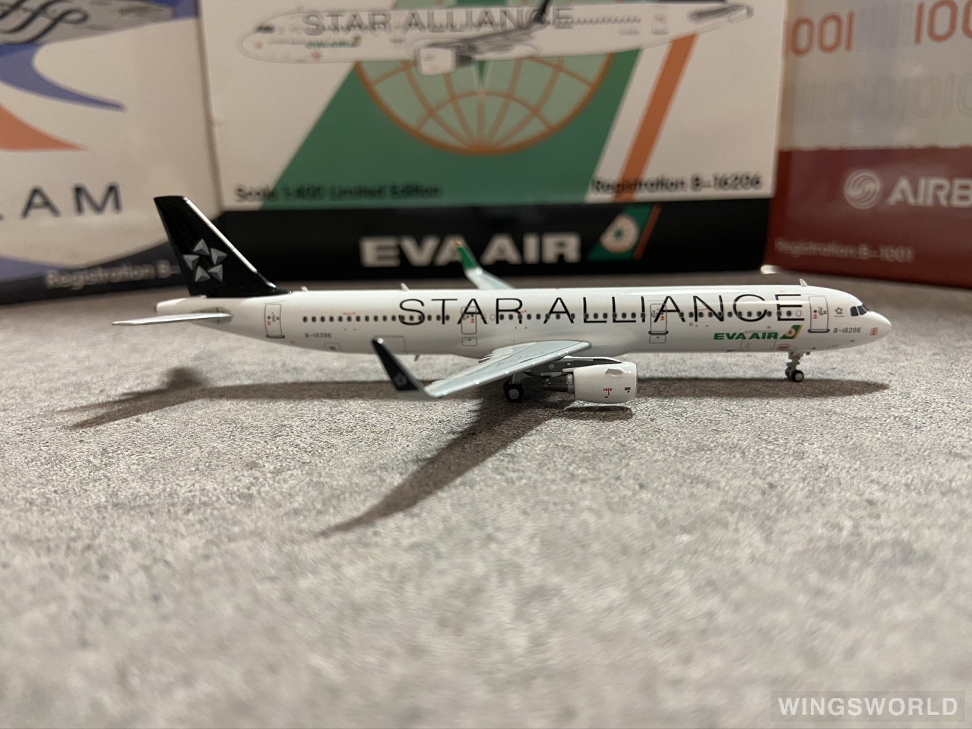 HYJLwings 1:400 HYJL81034 EVA Air 长荣航空 Airbus A321 B-16206