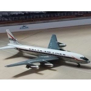 Delta Air Lines 达美航空 Douglas DC-8 N801E 1959 - Delivery colors. Polished fuselage. GJDAL367 Geminijets 1:400