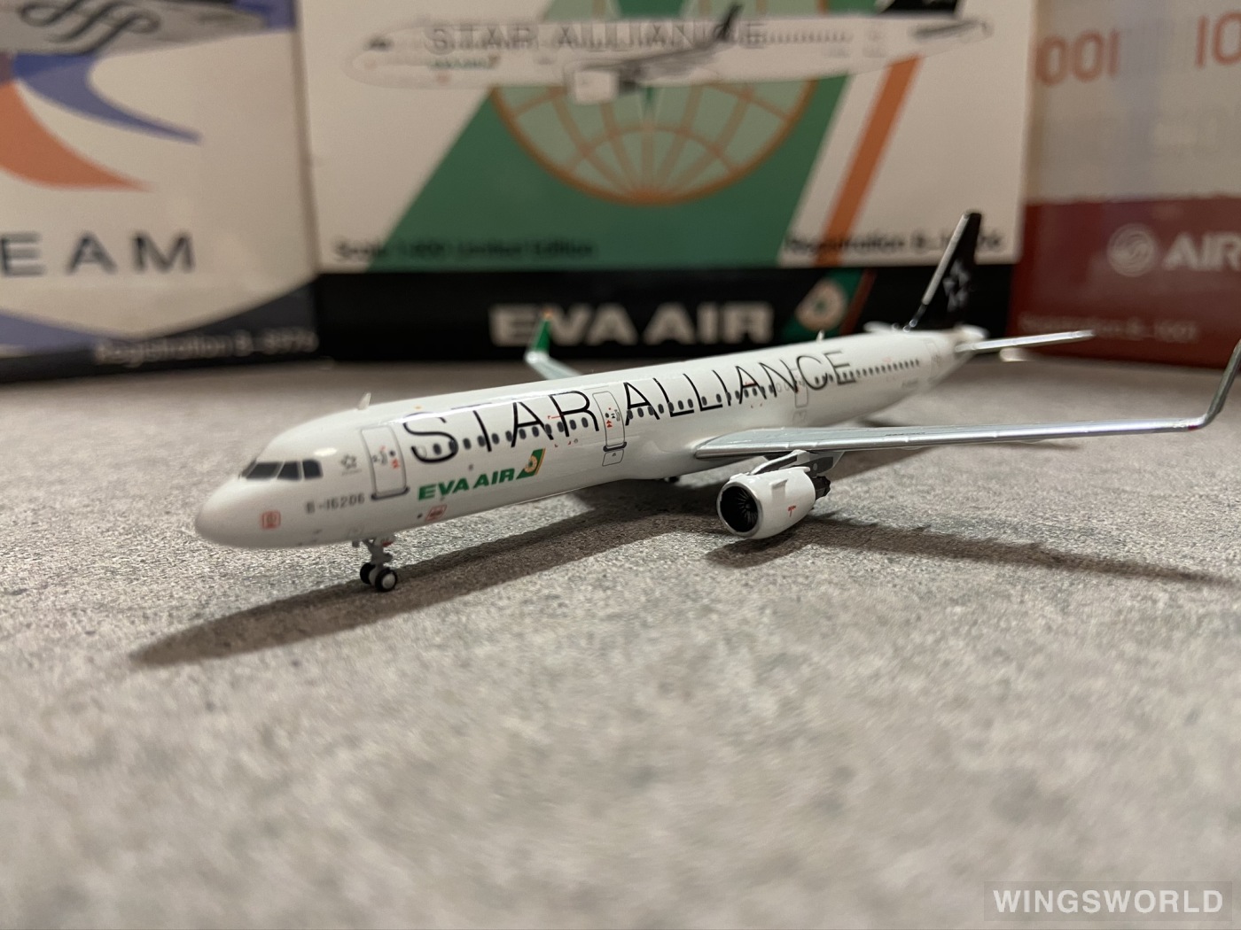 HYJLwings 1:400 HYJL81034 EVA Air 长荣航空 Airbus A321 B-16206