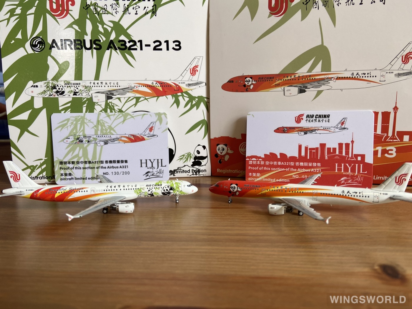 HYJLwings 1:400 HYJL81060 Air China 中国国际航空 Airbus A321 B-6365