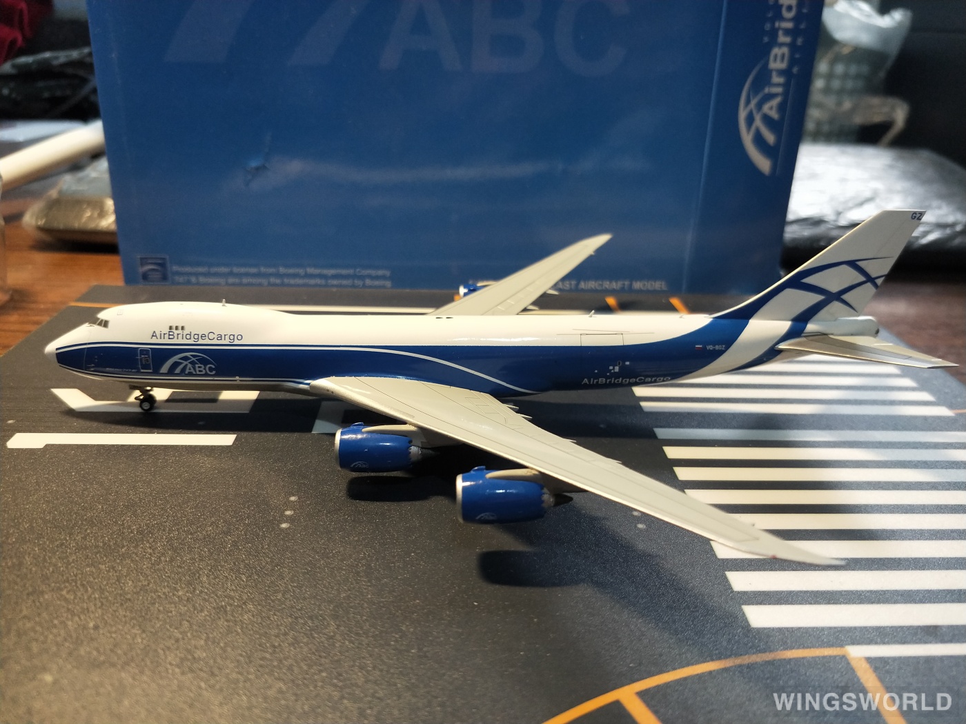 JC Wings 1:400 XX4162 AirBridgeCargo 空桥货运航空 Boeing 747-8F VQ-BGZ