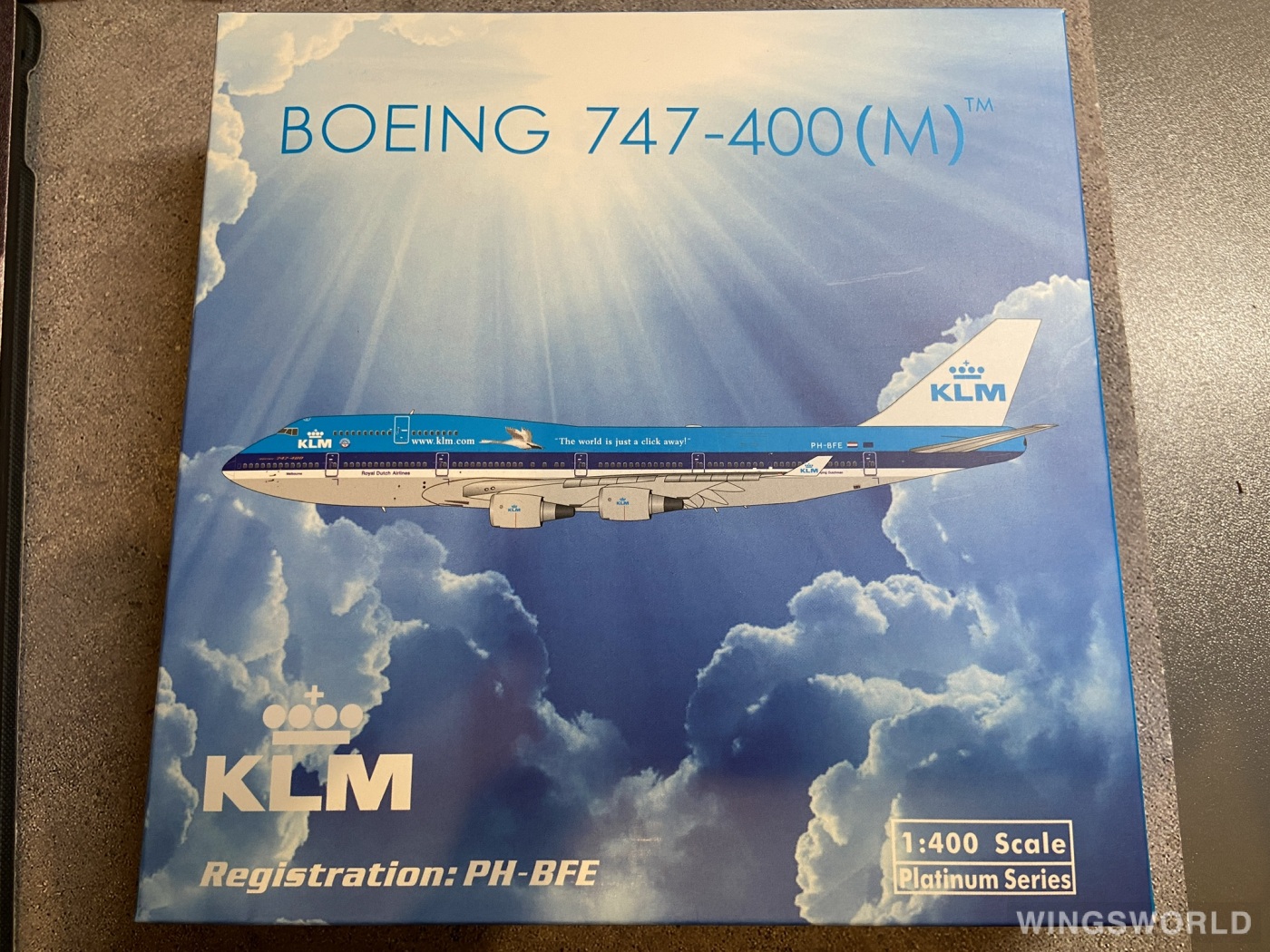 Phoenix 1:400 PH11619 KLM 荷兰皇家航空 Boeing 747-400 PH-BFE
