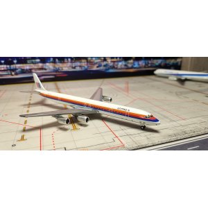 United Airlines 美国联合航空 Douglas DC-8 N8177U 1980s colors. Polished engines. With rolling gears. GJUAL778 Geminijets 1:400