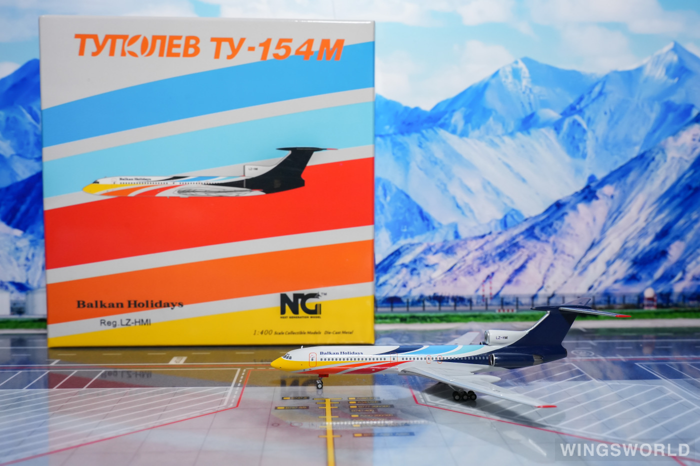 NGmodels 1:400 NG54002 Balkan Holidays Air BH航空 Tupolev Tu-154 LZ-HMI