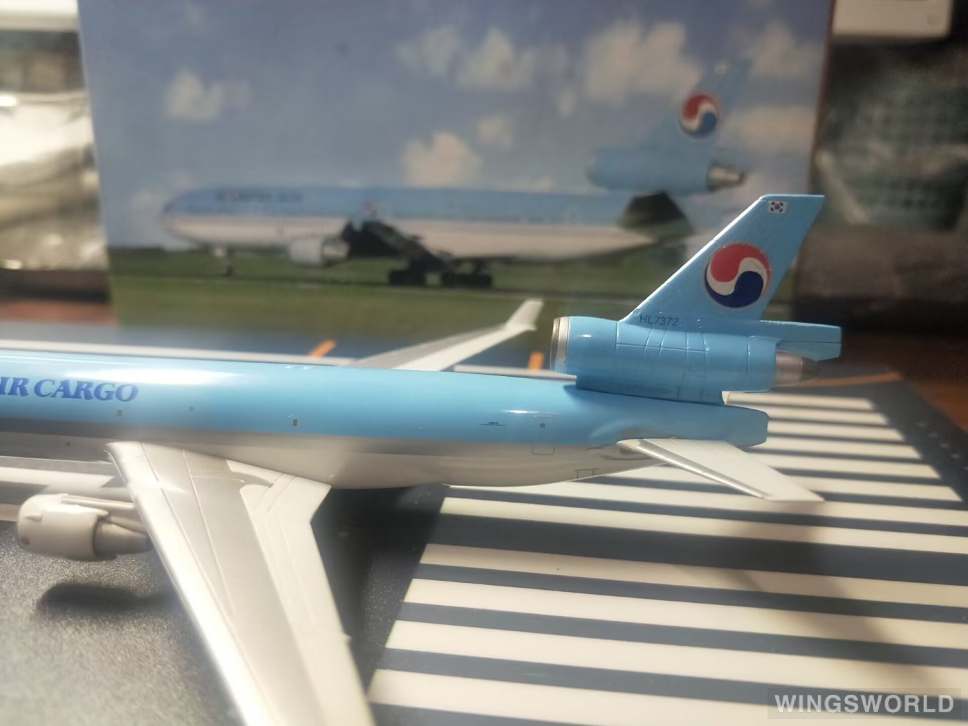 KOREAN AIR ❣️レア❣️木製 非売品 大型 151cm 飛行機 模型 JC Wings 1:400 Boeing 747-8F Korean Air 大韩航空EW4748006