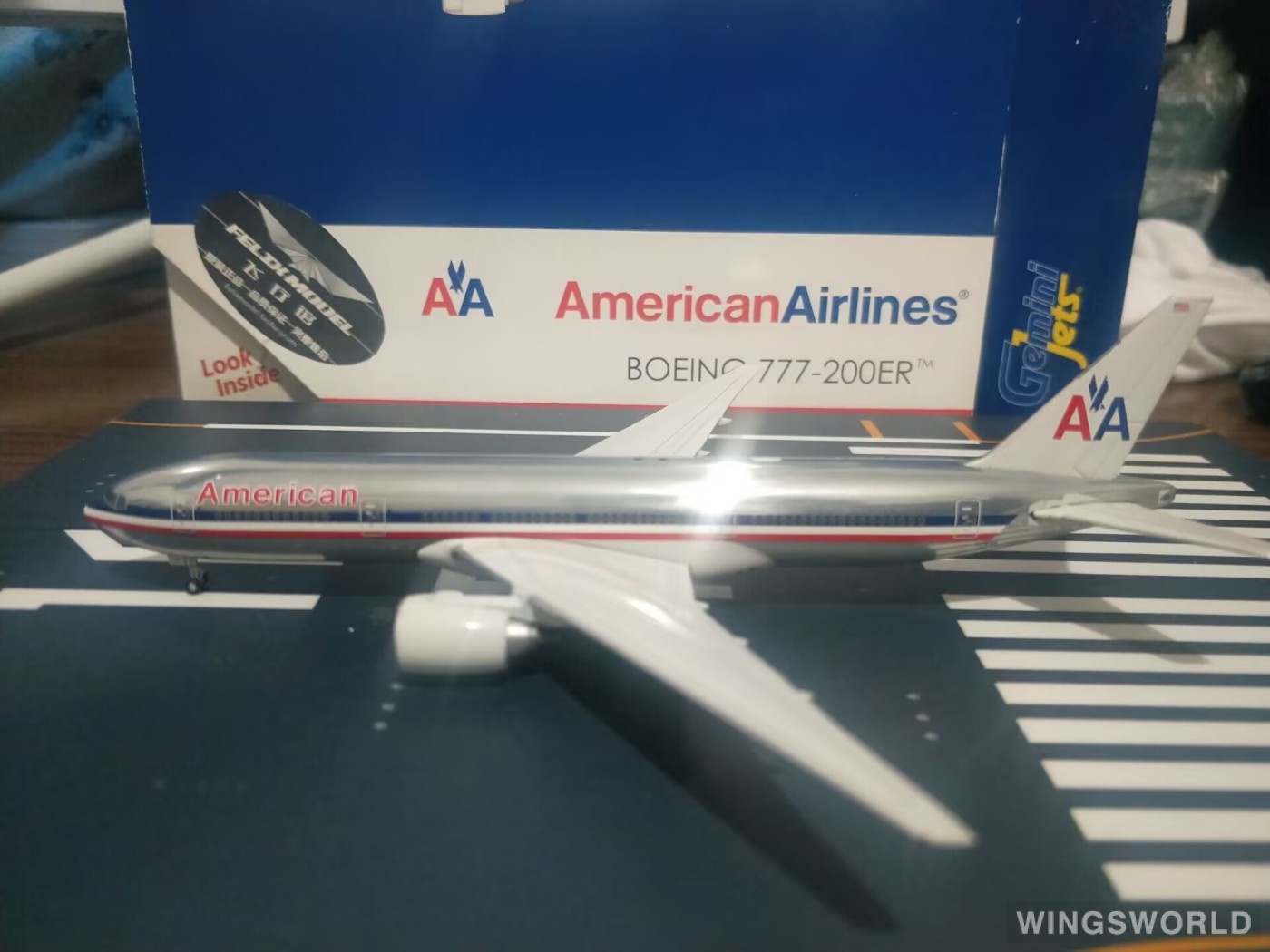 Geminijets 1:400 GJAAL1184 American Airlines 美国航空 Boeing 777-200 N781AN