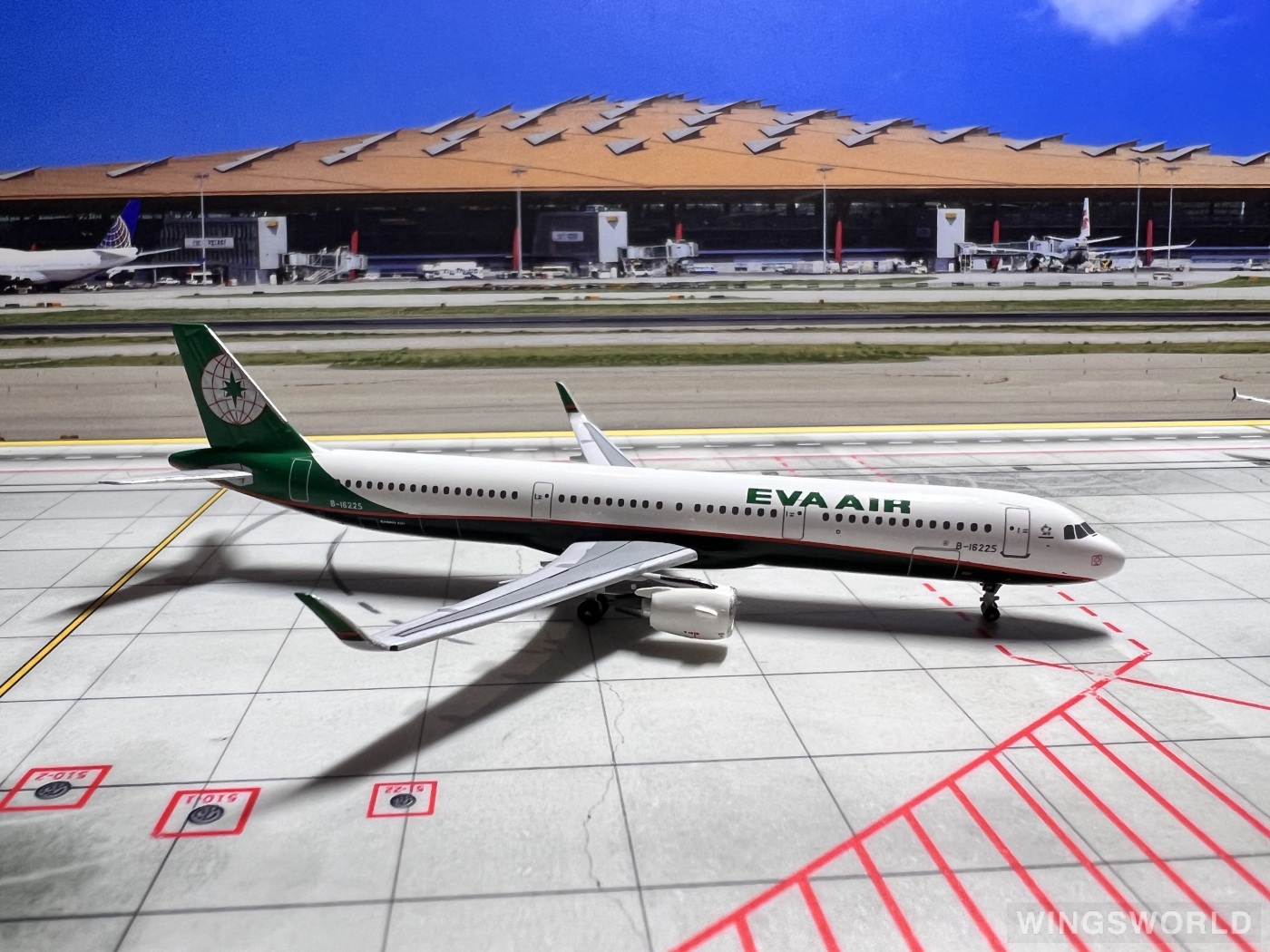 AeroClassics 1:400 AC4B16225 EVA Air 长荣航空 Airbus A321 B-16225