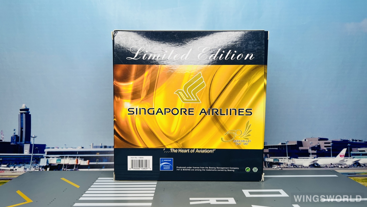 Phoenix 1:400 PH10809 Singapore Airlines 新加坡航空 Boeing 747-400 9V-SMZ