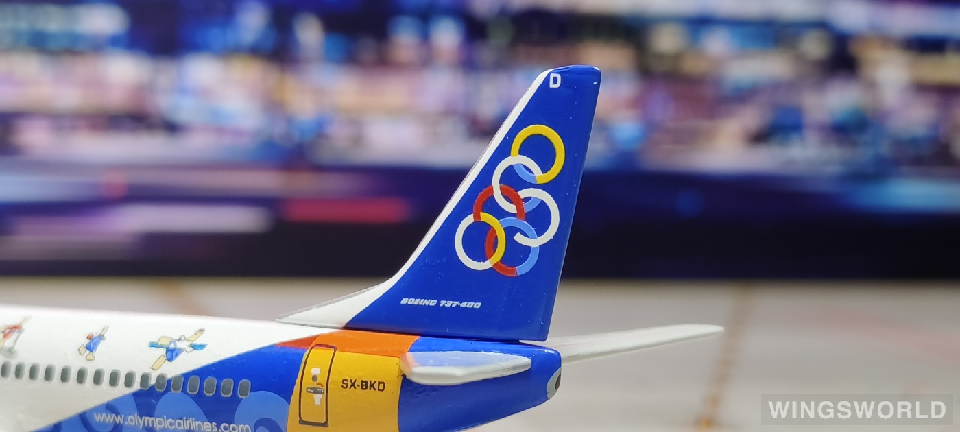 Herpa 1:400 561044 Olympic Air 奥林匹克航空 Boeing 737-400 SX-BKD