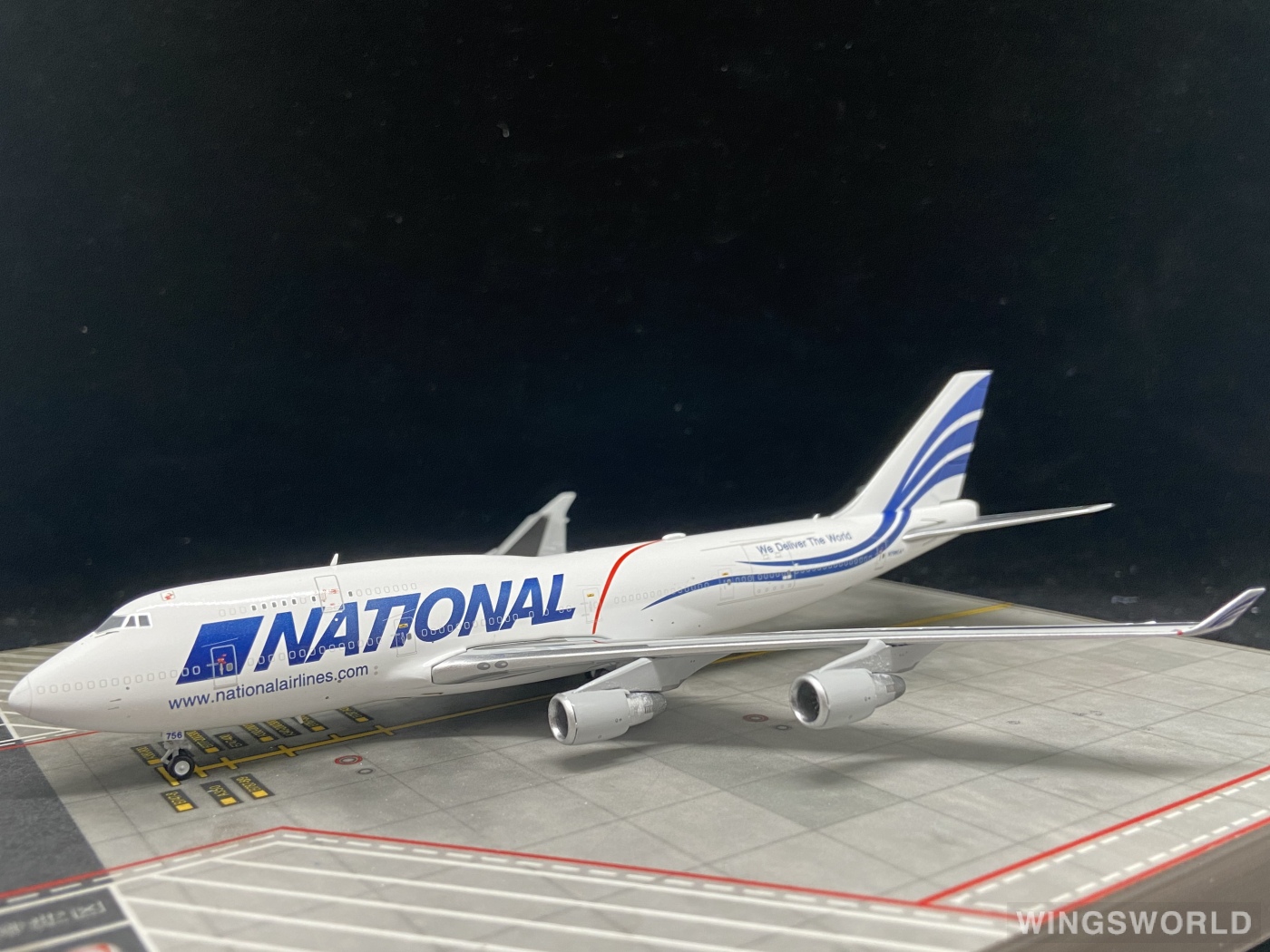 JC Wings 1:400 XX4490 National Airlines Boeing 747-400 N756CA