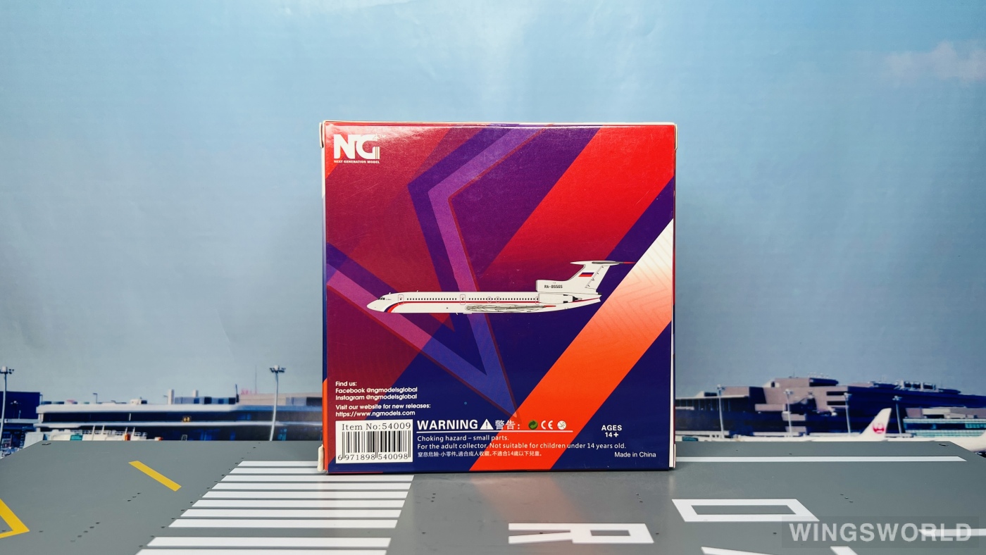 NGmodels 1:400 NG54009 Russian Air Force 俄罗斯空军 Tupolev Tu-154 RA-85565