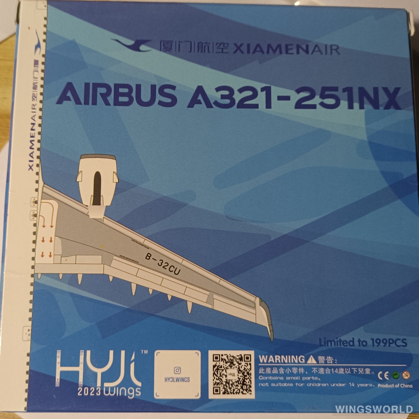 HYJLwings 1:400 HY210087 XiamenAir 厦门航空 Airbus A321neo B-32CU