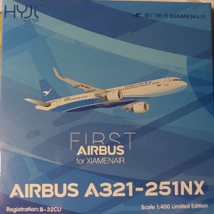 XiamenAir 厦门航空 Airbus A321neo B-32CU  HY210087 HYJLwings 1:400