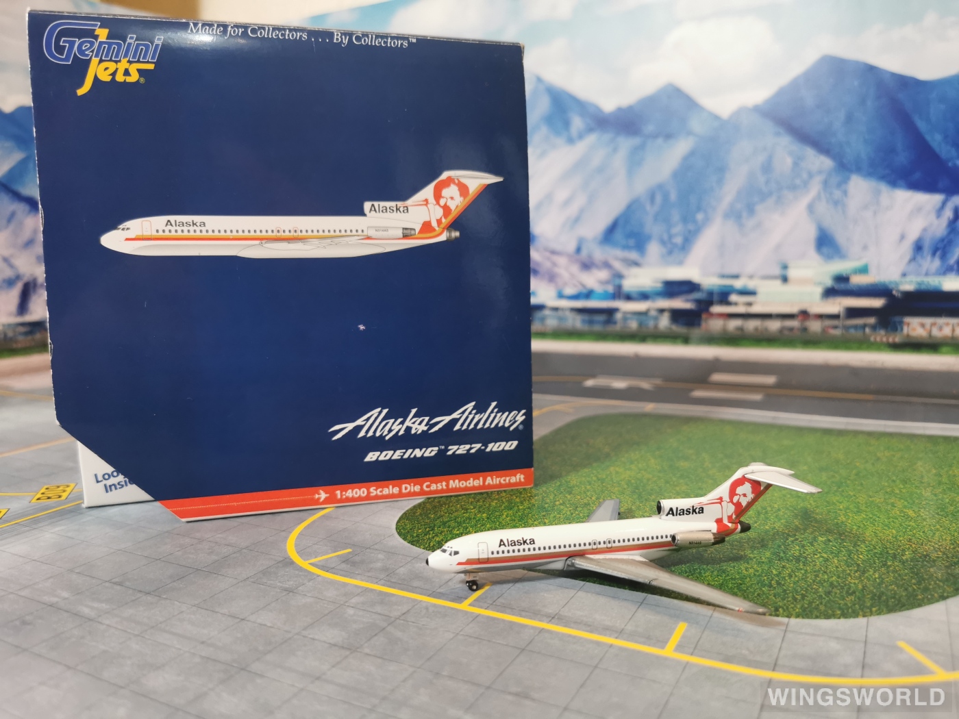 Geminijets 1:400 GJASA165 Alaska Airlines 阿拉斯加航空 Boeing 727-100 N314AS