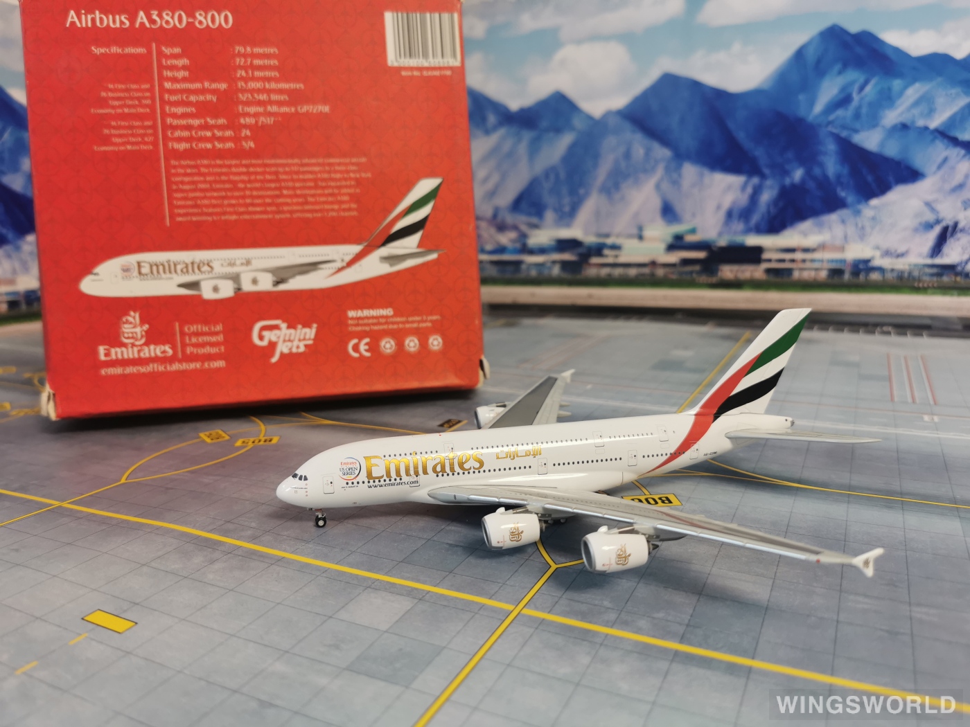Geminijets 1:400 GJUAE1190 Emirates 阿联酋航空 Airbus A380-800 A6-EDM