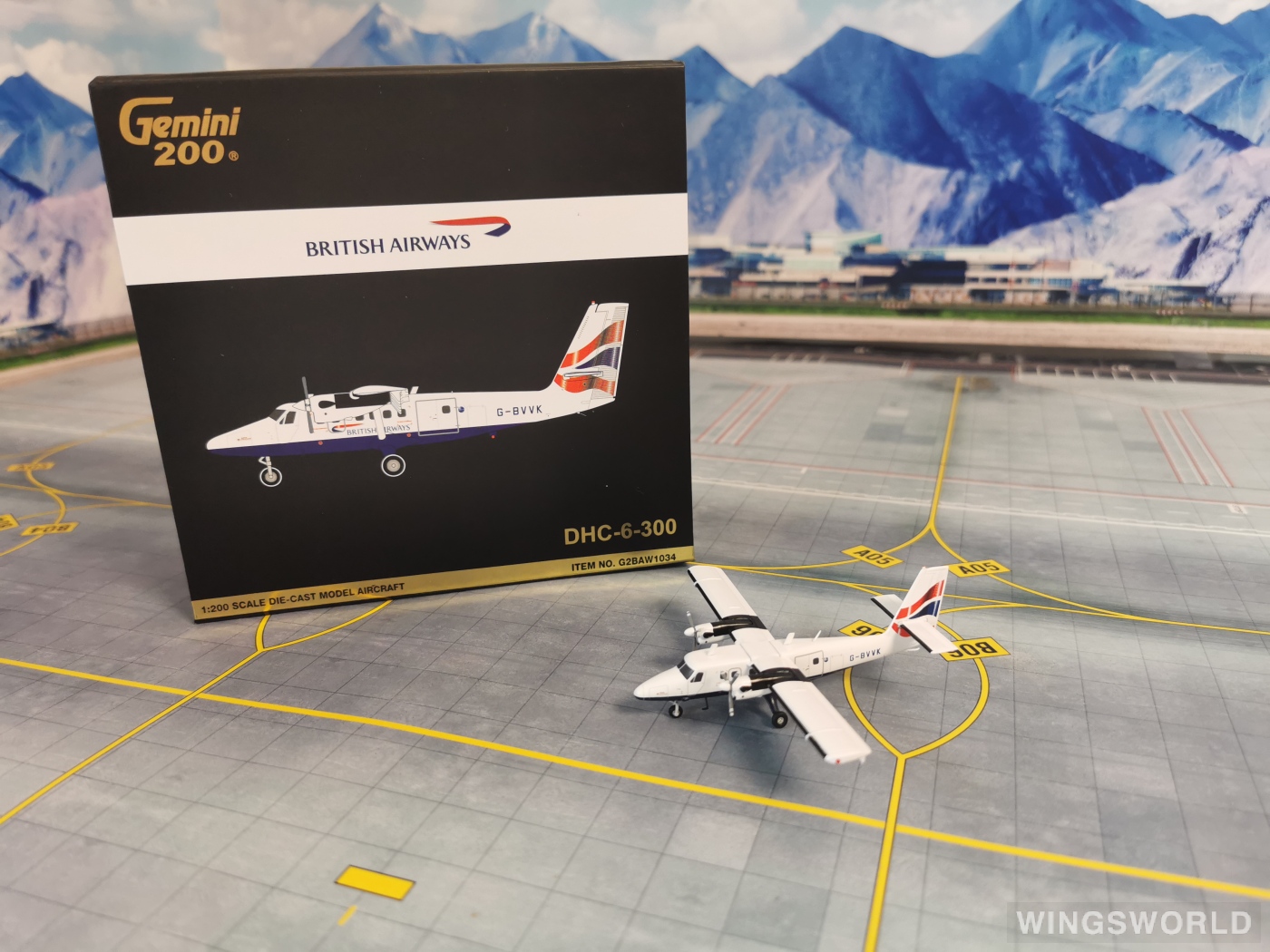 Geminijets 1:200 G2BAW1034 British Airways 英国航空 de Havilland Canada DHC-6-300 G-BVVK