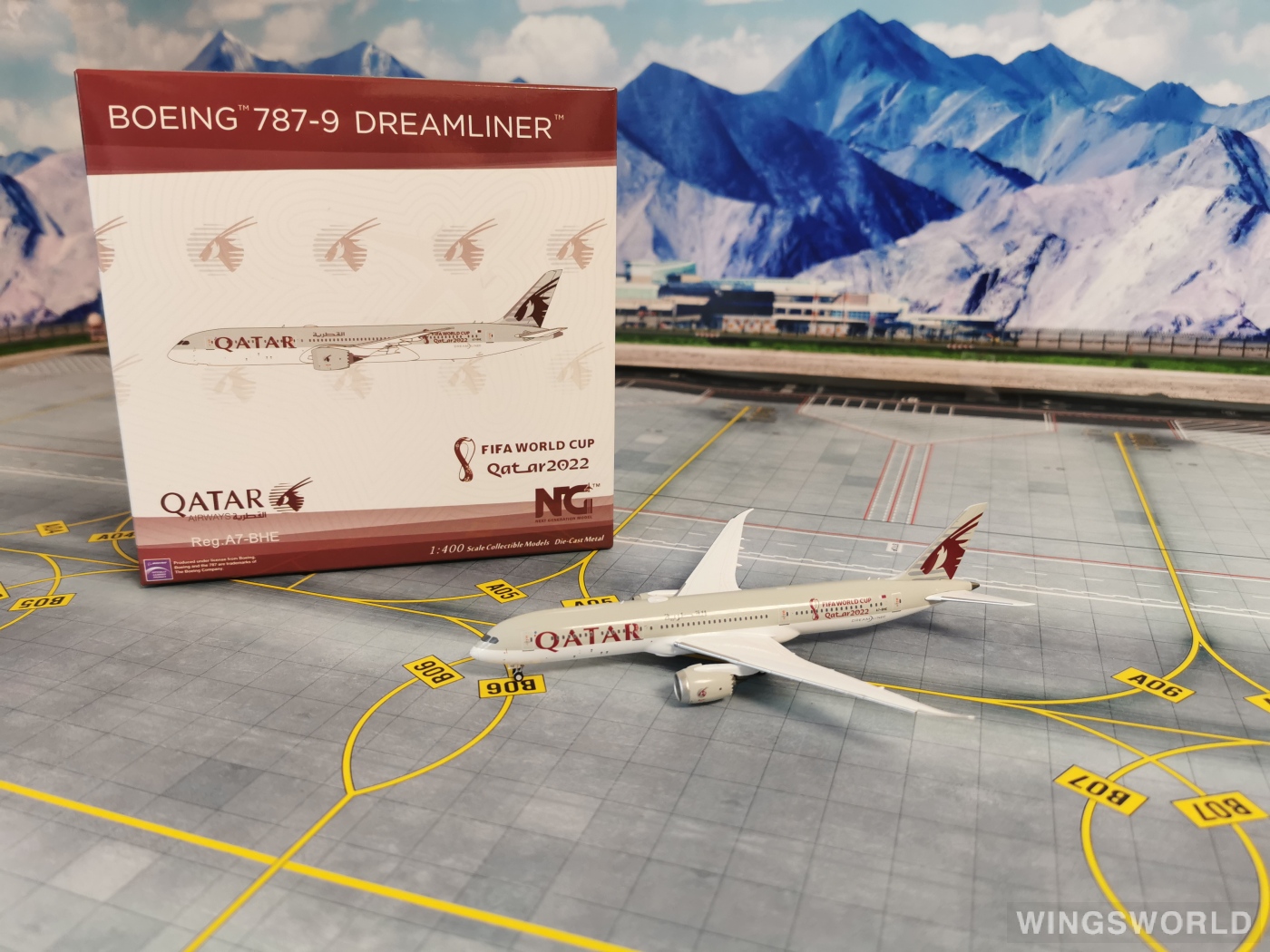 NGmodels 1:400 NG55105 Qatar 卡塔尔航空 Boeing 787-9 A7-BHE