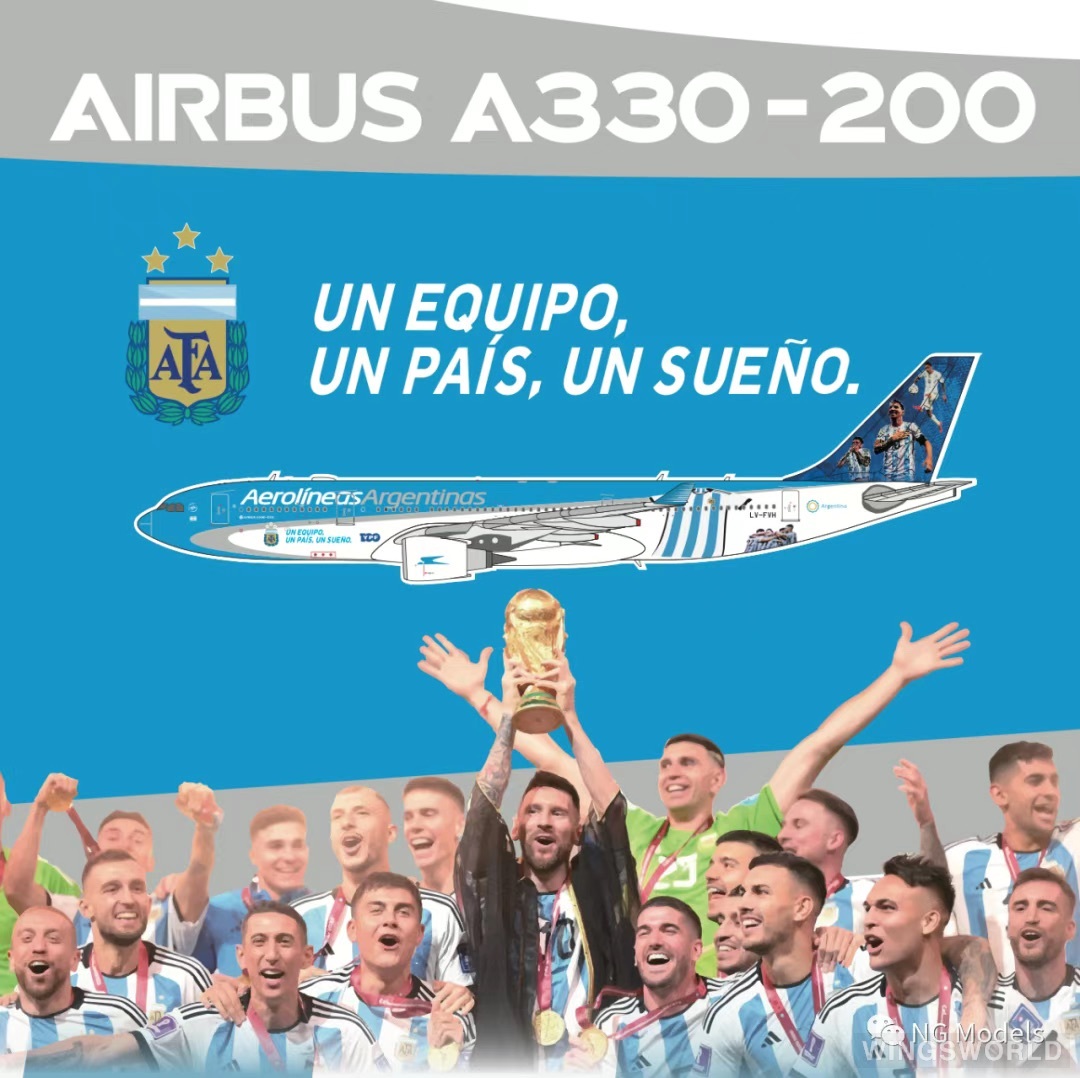 NGmodels 1:400 NG61060 Aerolíneas Argentinas 阿根廷航空 Airbus A330-200 LV-FVH