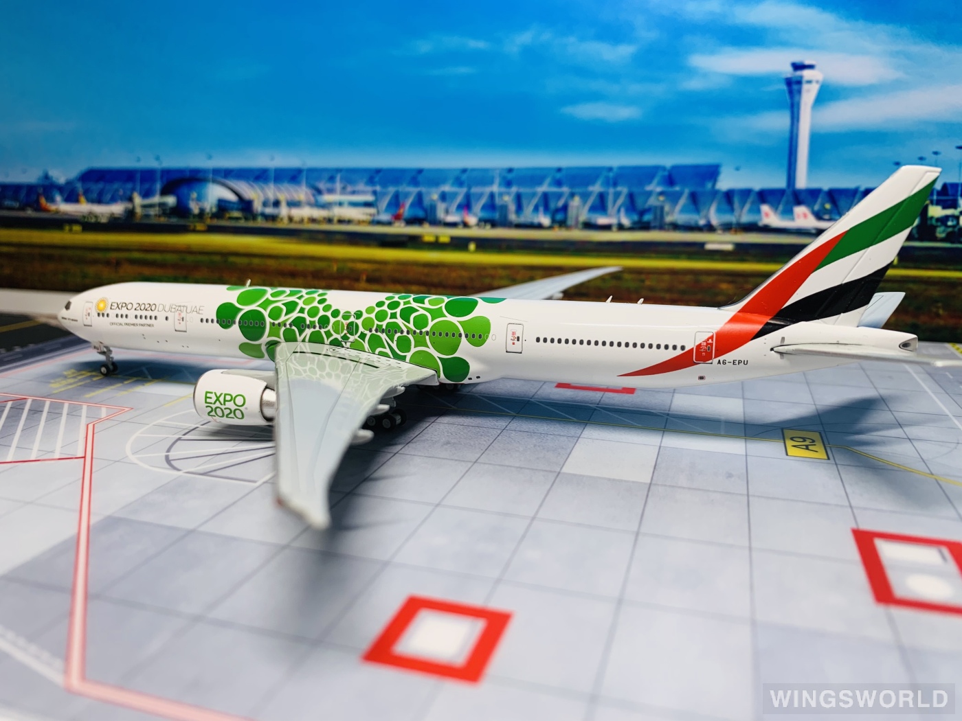 Emirates A380 Gemini200 1:200 Emirates Boeing 777-300ER Blue EXPO