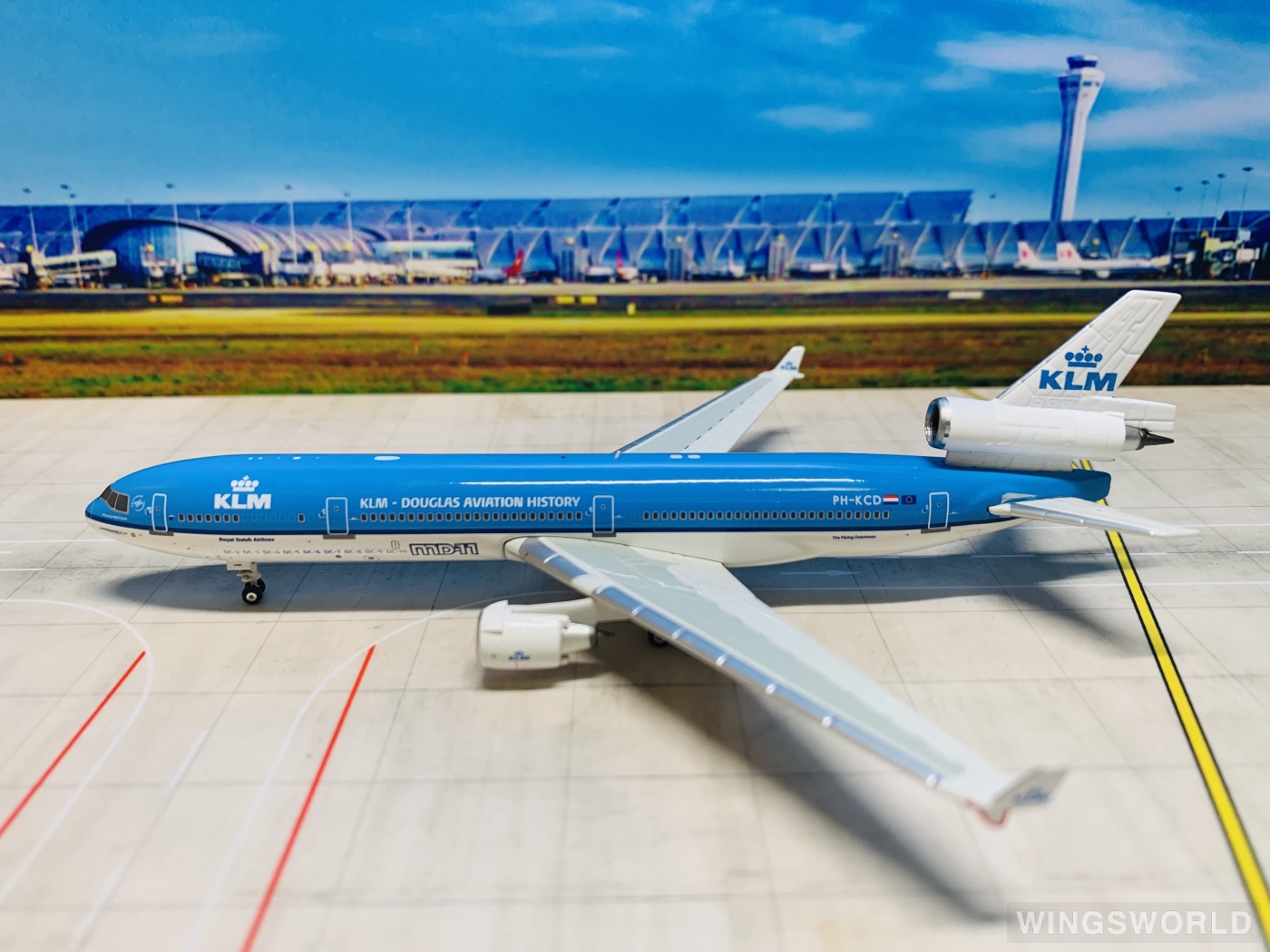 Phoenix 1:400 PH11040 KLM 荷兰皇家航空 McDonnell Douglas MD-11 PH-KCD