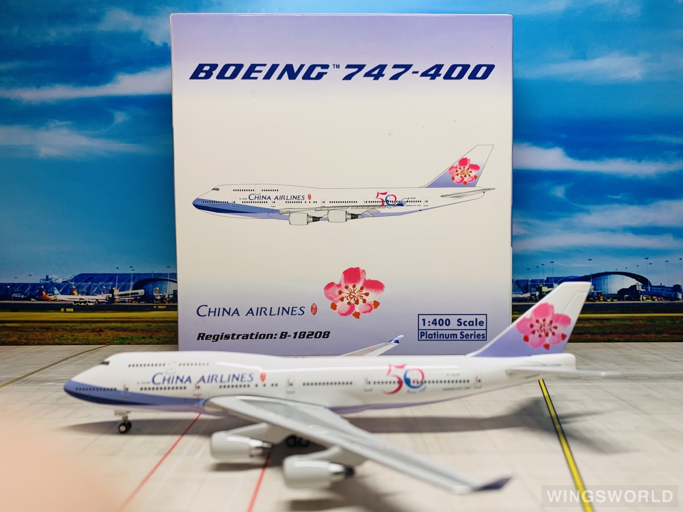 Phoenix 1:400 PH10351 China Airlines 中华航空 Boeing 747-400 B-18208