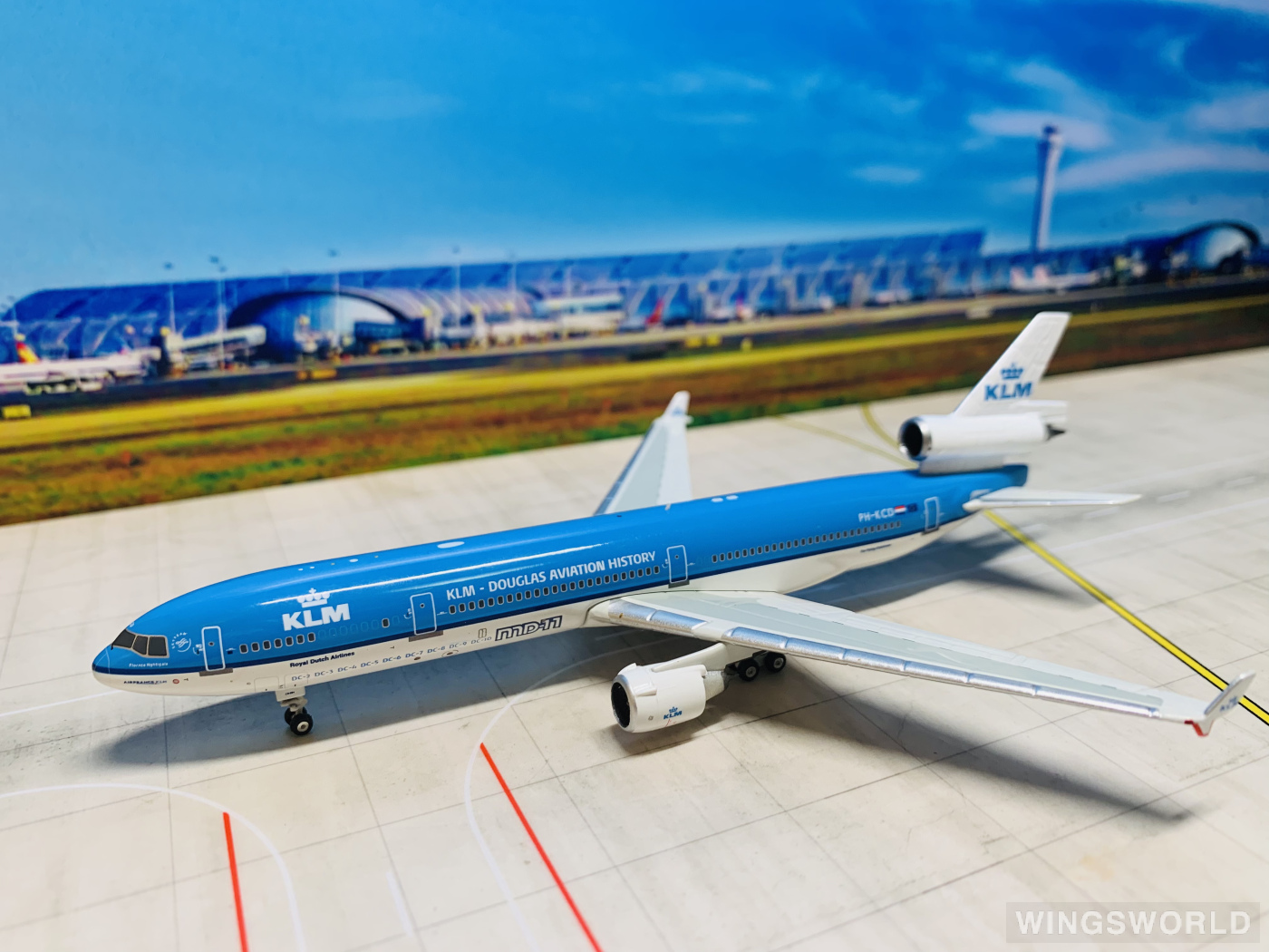 Phoenix 1:400 PH11040 KLM 荷兰皇家航空 McDonnell Douglas MD-11 PH-KCD