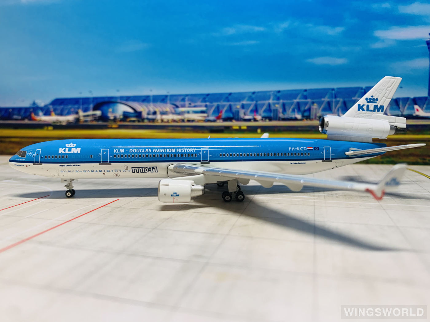 Phoenix 1:400 PH11040 KLM 荷兰皇家航空 McDonnell Douglas MD-11 PH-KCD