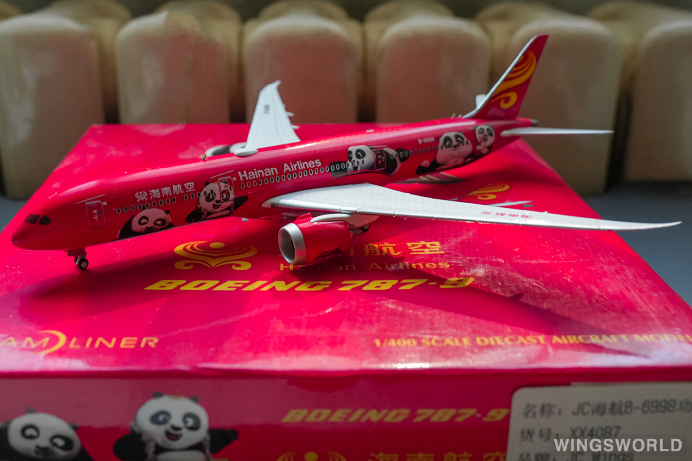 JC Wings 1:400 XX4087 Hainan Airlines 海南航空 Boeing 787-9 B-6998