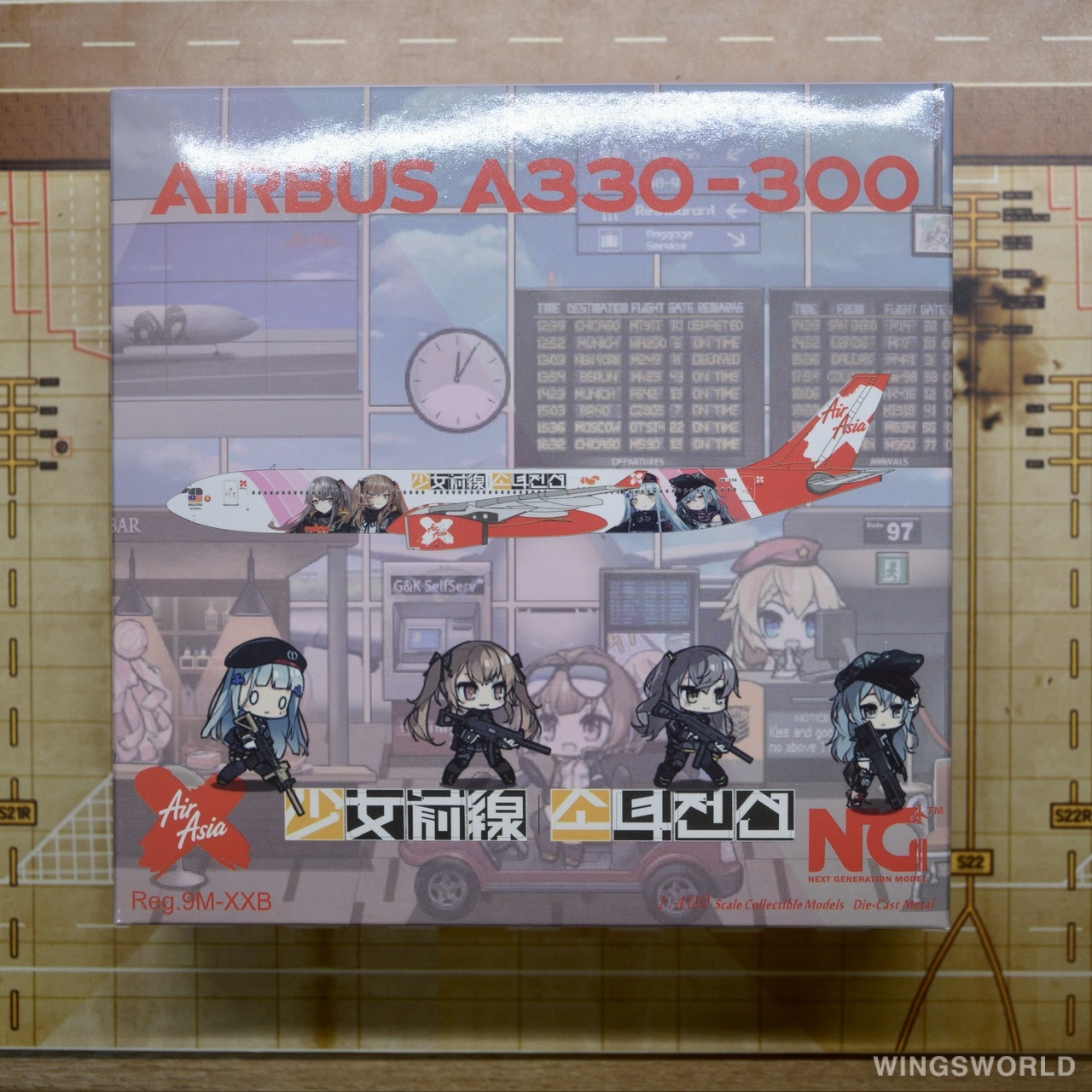 NGmodels 1:400 NG62062 AirAsia 亚洲航空 Airbus A330-300 9M-XXB