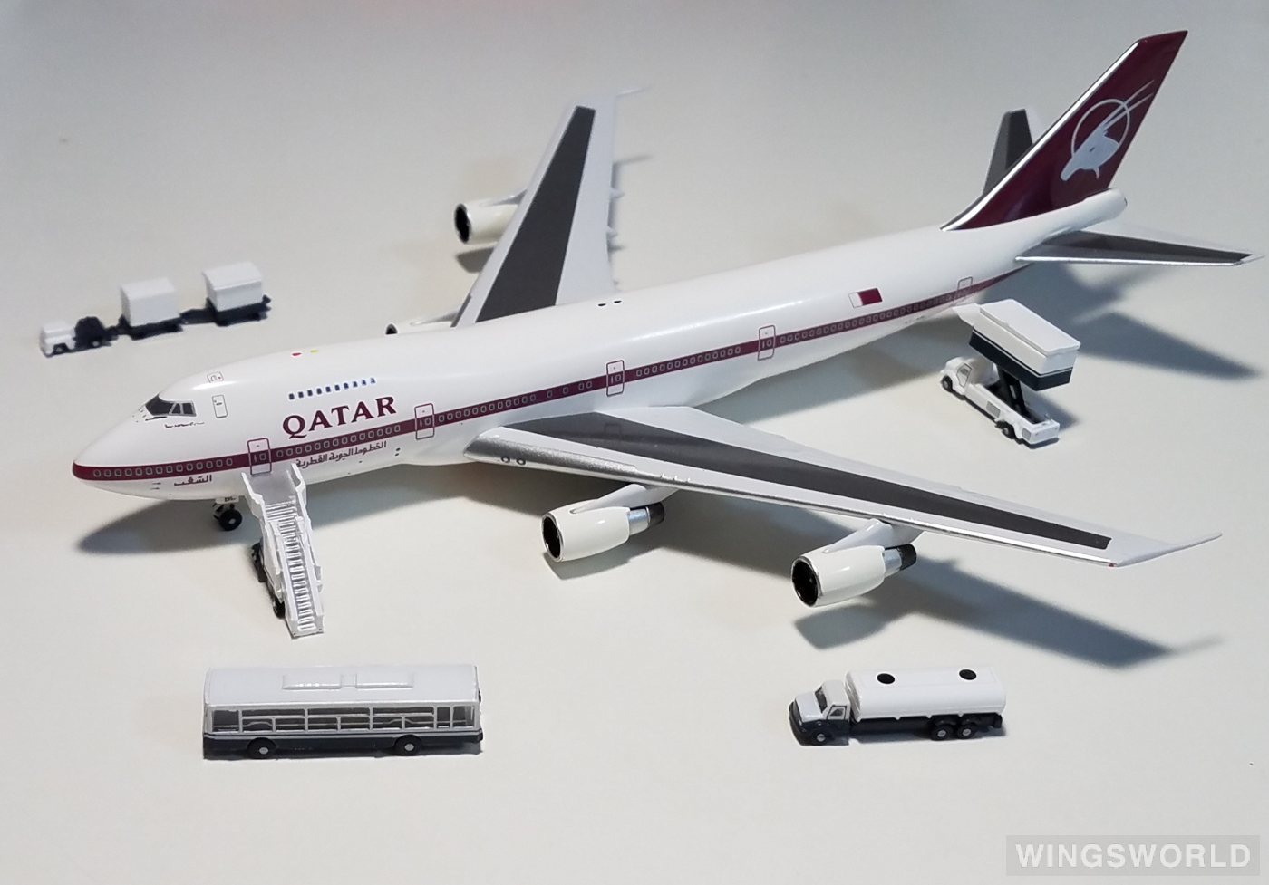 Aviation400 1:400 AV4742030 Qatar 卡塔尔航空 Boeing 747-100 A7-ABL