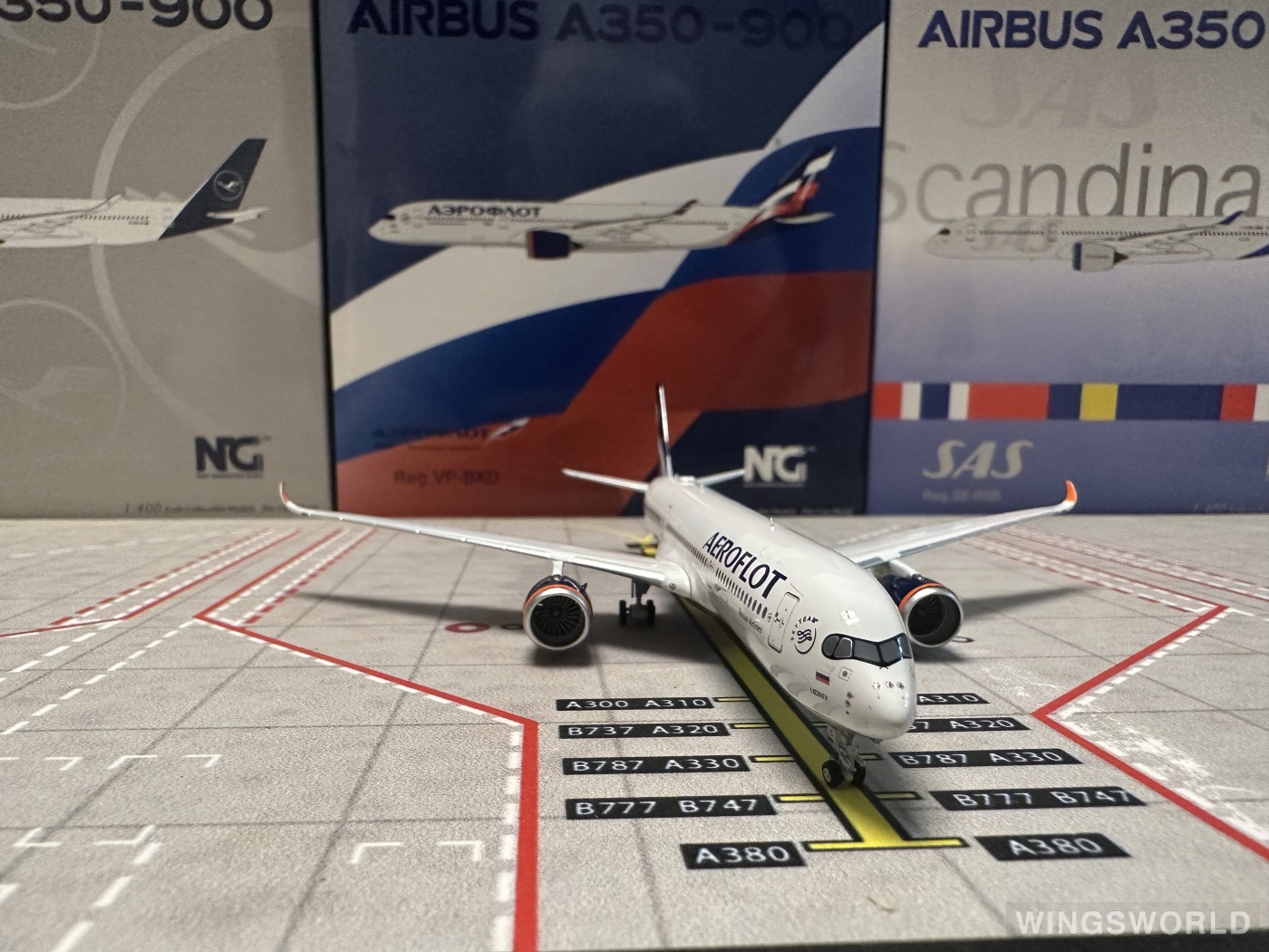 NGmodels 1:400 NG39013 Aeroflot 俄罗斯航空 Airbus A350-900 VP-BXD