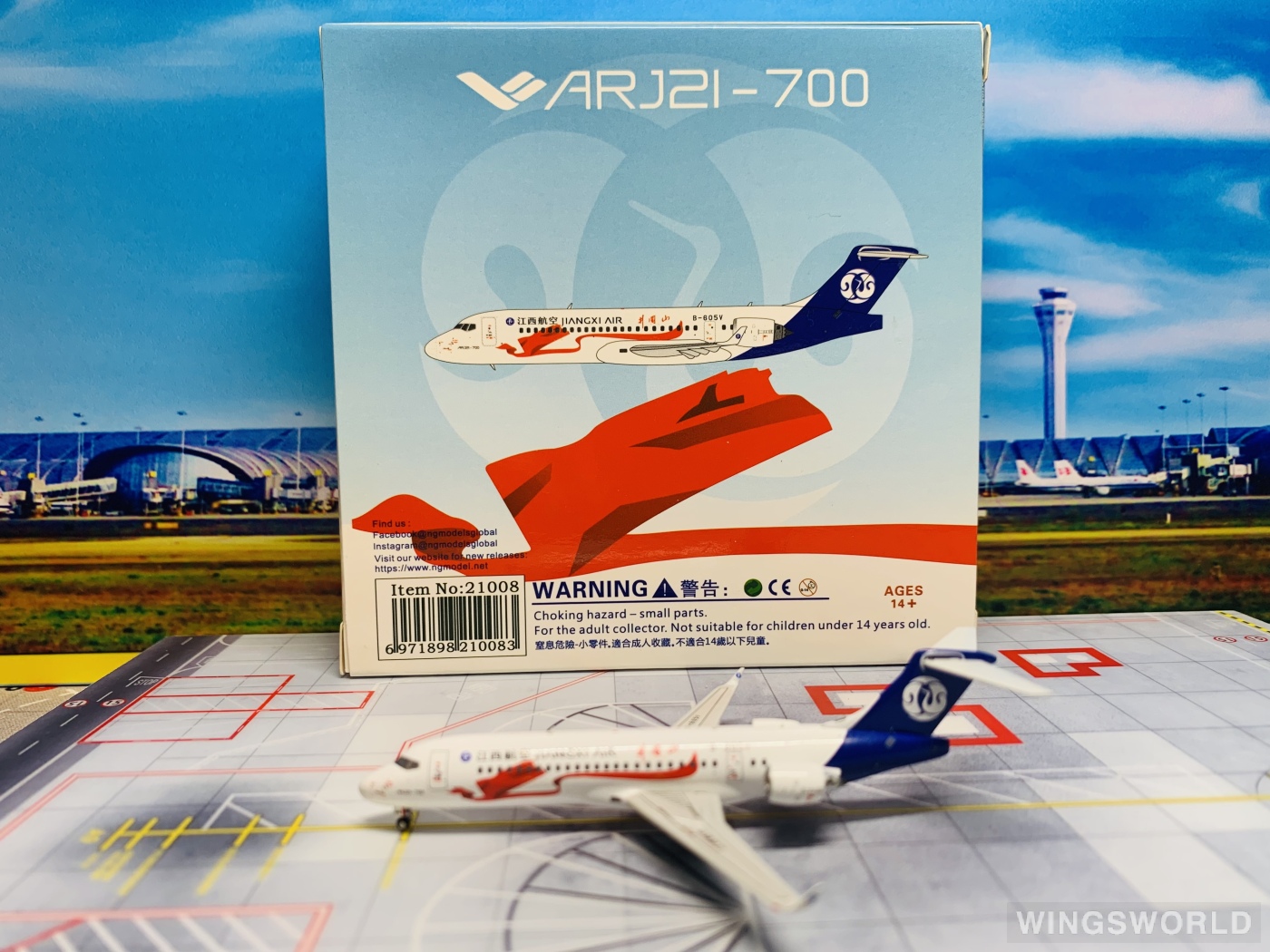 NGmodels 1:400 NG21008 Jiangxi Air 江西航空 Comac ARJ21-700 B-605V