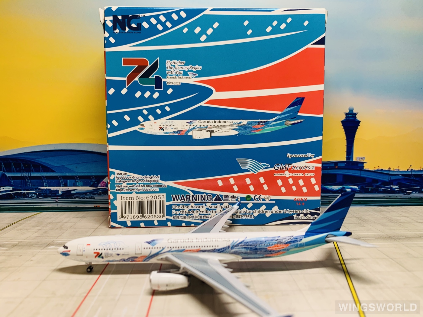 NGmodels 1:400 NG62053 Garuda Indonesia 印度尼西亚鹰航 Airbus A330-300 PK-GPZ