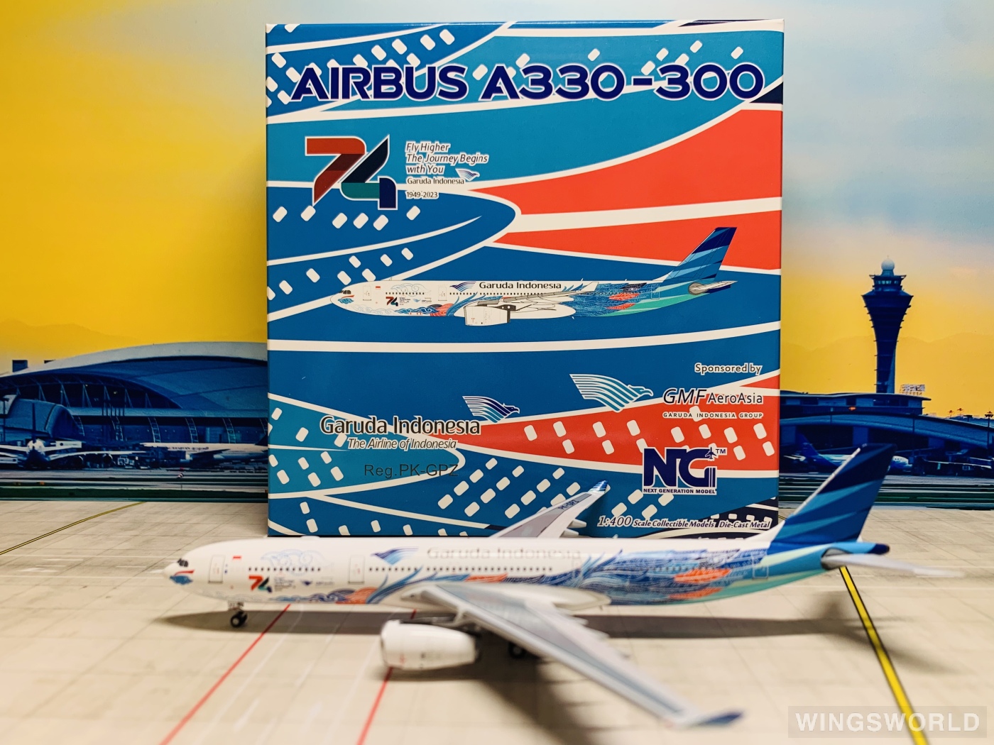 NGmodels 1:400 NG62053 Garuda Indonesia 印度尼西亚鹰航 Airbus A330-300 PK-GPZ