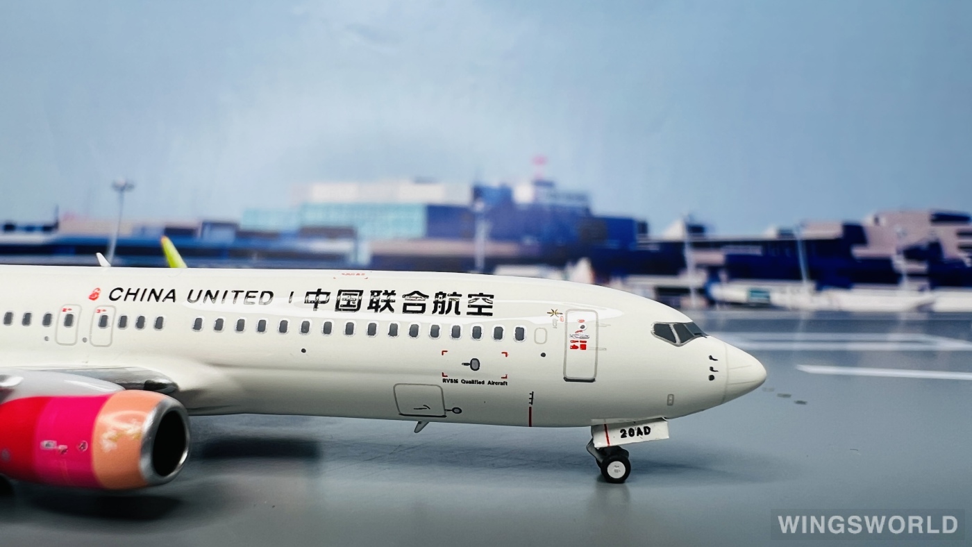 NGmodels 1:400 NG 58198 China United Airlines 中国联合航空 Boeing 737-800 B-20AD