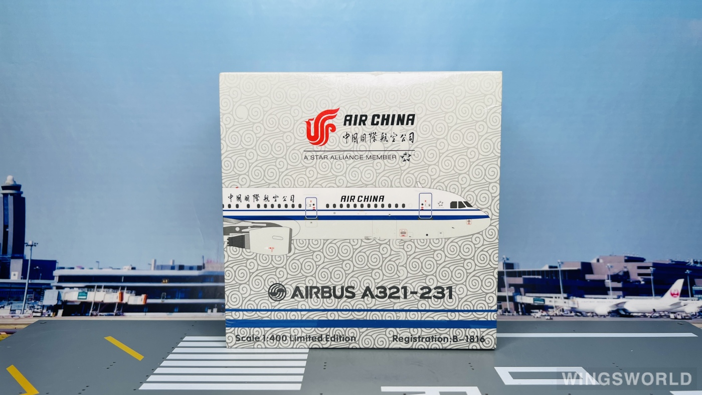 HYJLwings 1:400 HYJL81002 Air China 中国国际航空 Airbus A321 B-1816