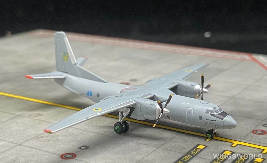 JC Wings 1:400 LH4326 Ukrainian Air Force 乌克兰空军 Antonov An-26 48