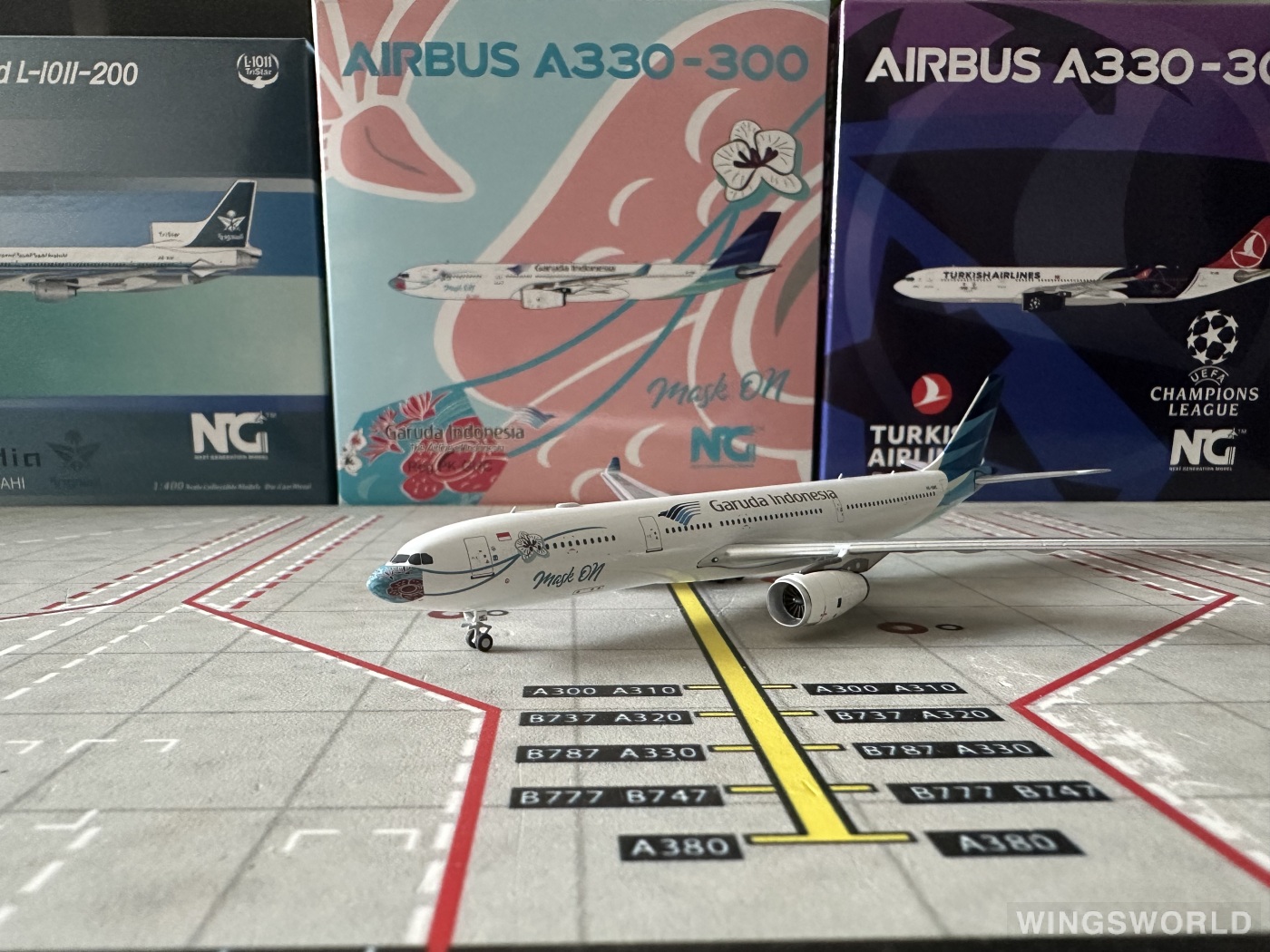 NGmodels 1:400 NG62055 Garuda Indonesia 印度尼西亚鹰航 Airbus A330-300 PK-GHC
