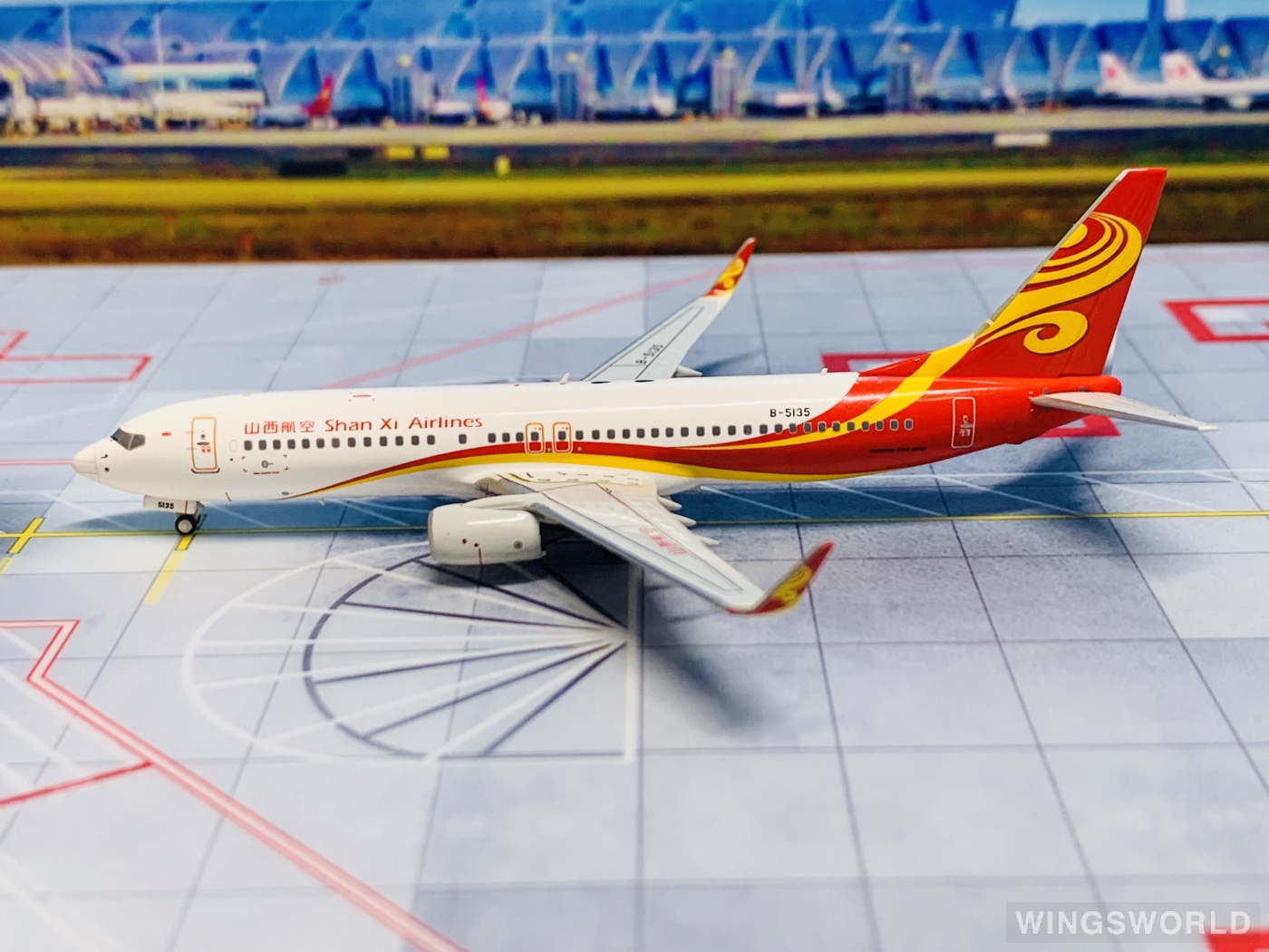 NGmodels 1:400 NG58068 Shanxi Airlines 山西航空 Boeing 737-800 B-5135