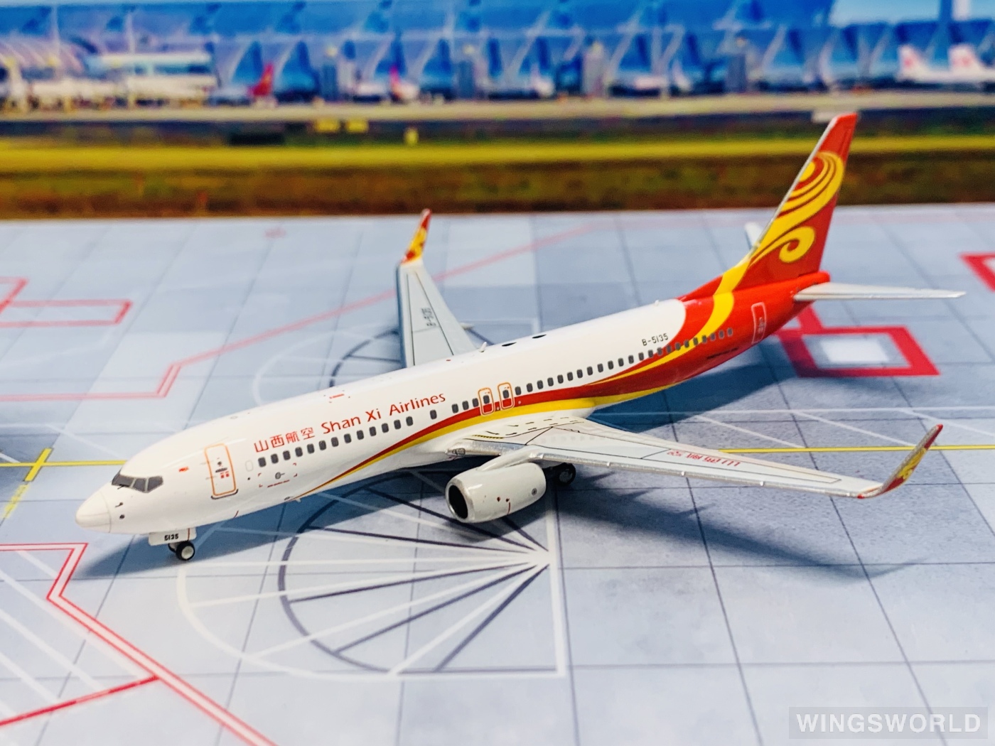 NGmodels 1:400 NG58068 Shanxi Airlines 山西航空 Boeing 737-800 B-5135