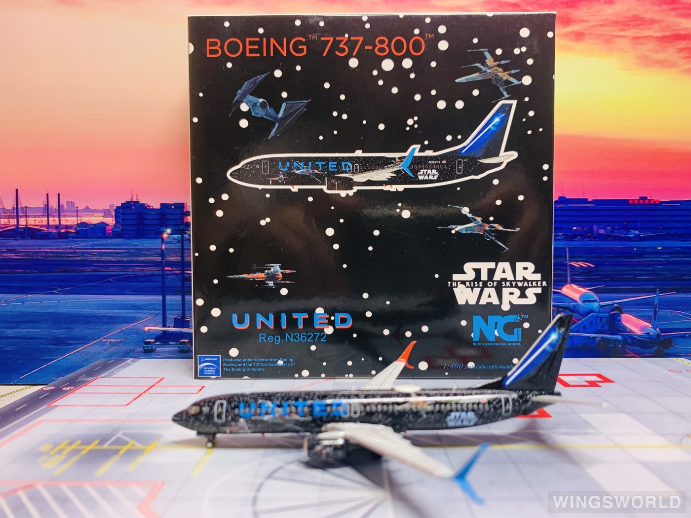 NGmodels 1:400 NG58133 United Airlines 美国联合航空 Boeing 737-800 N36272