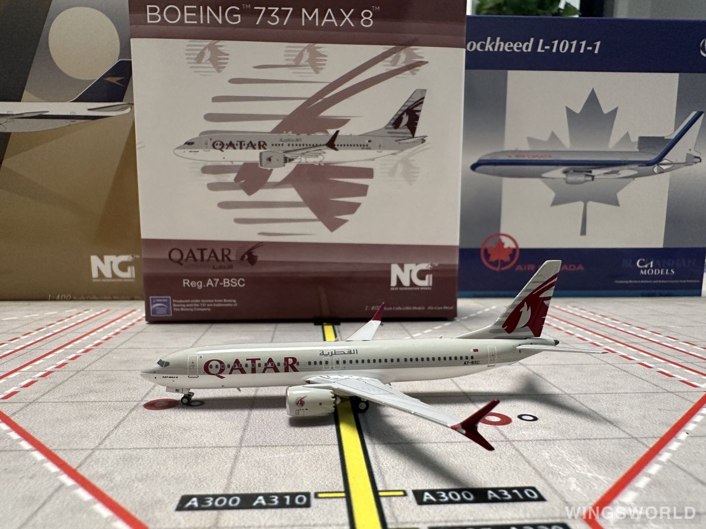 NGmodels 1:400 NG88013 Qatar 卡塔尔航空 Boeing 737 MAX 8 A7-BSC