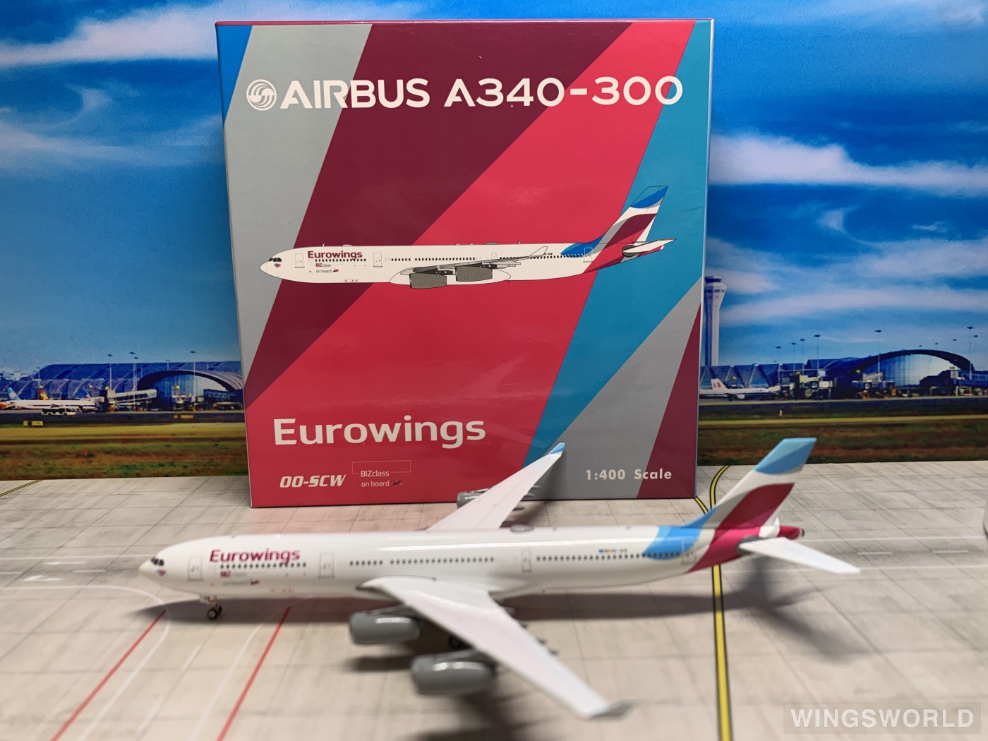 Phoenix 1:400 PH04205 Eurowings 欧洲之翼航空 Airbus A340-300 OO-SCW